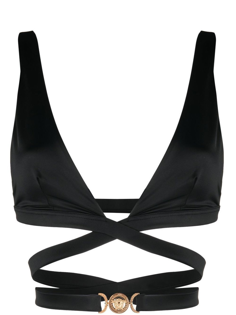 logo-embellished bikini top 1