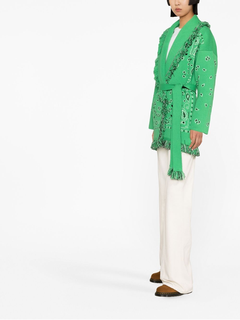 Bandana belted cardigan - 4