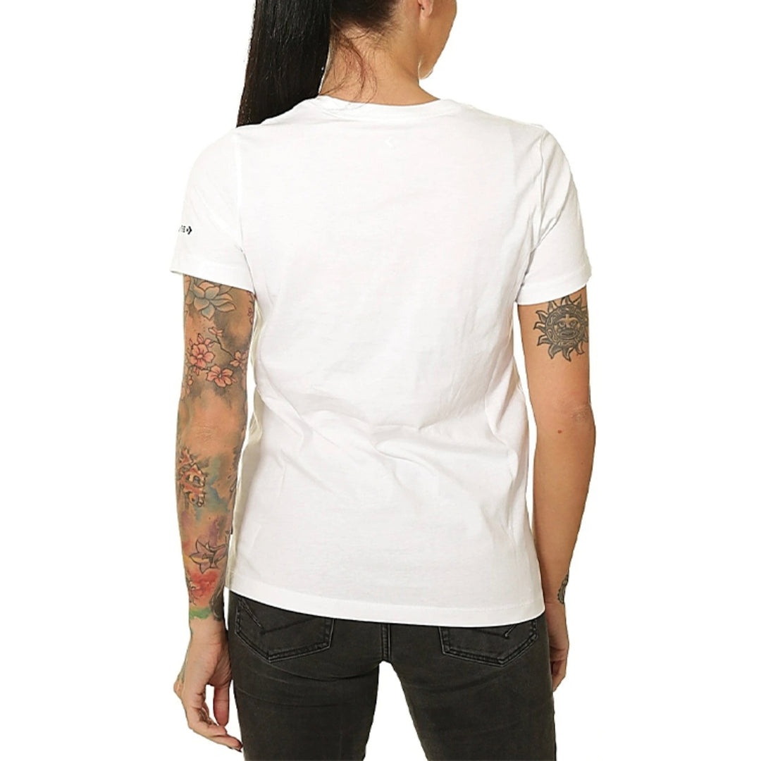 (WMNS) Converse Voltage T-Shirt 'White Black' 10017752-A02 - 3