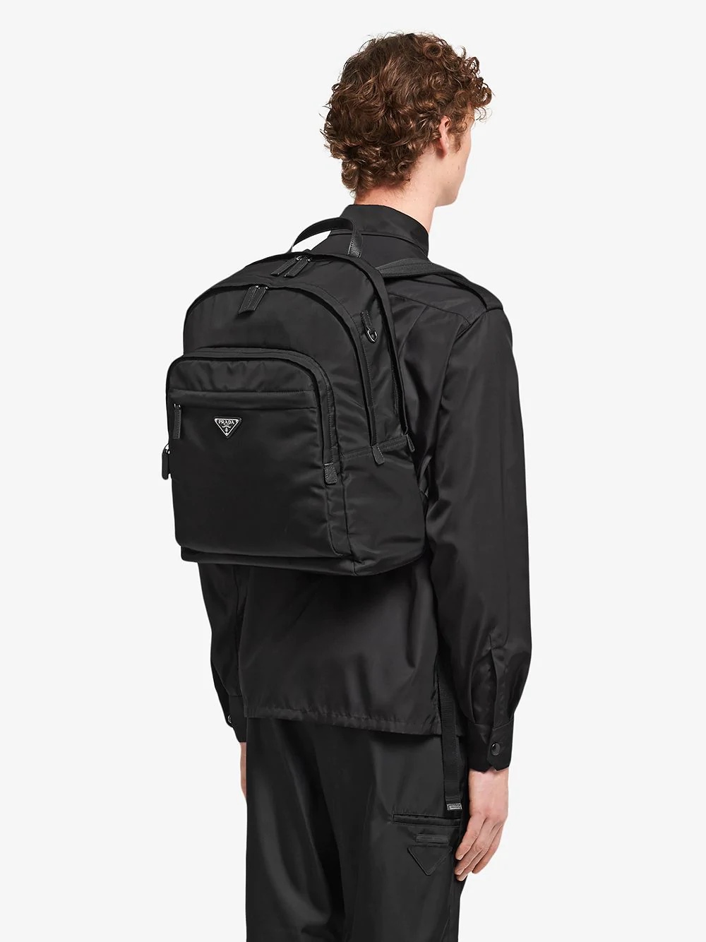 Re-Nylon logo-plaque backpack - 6