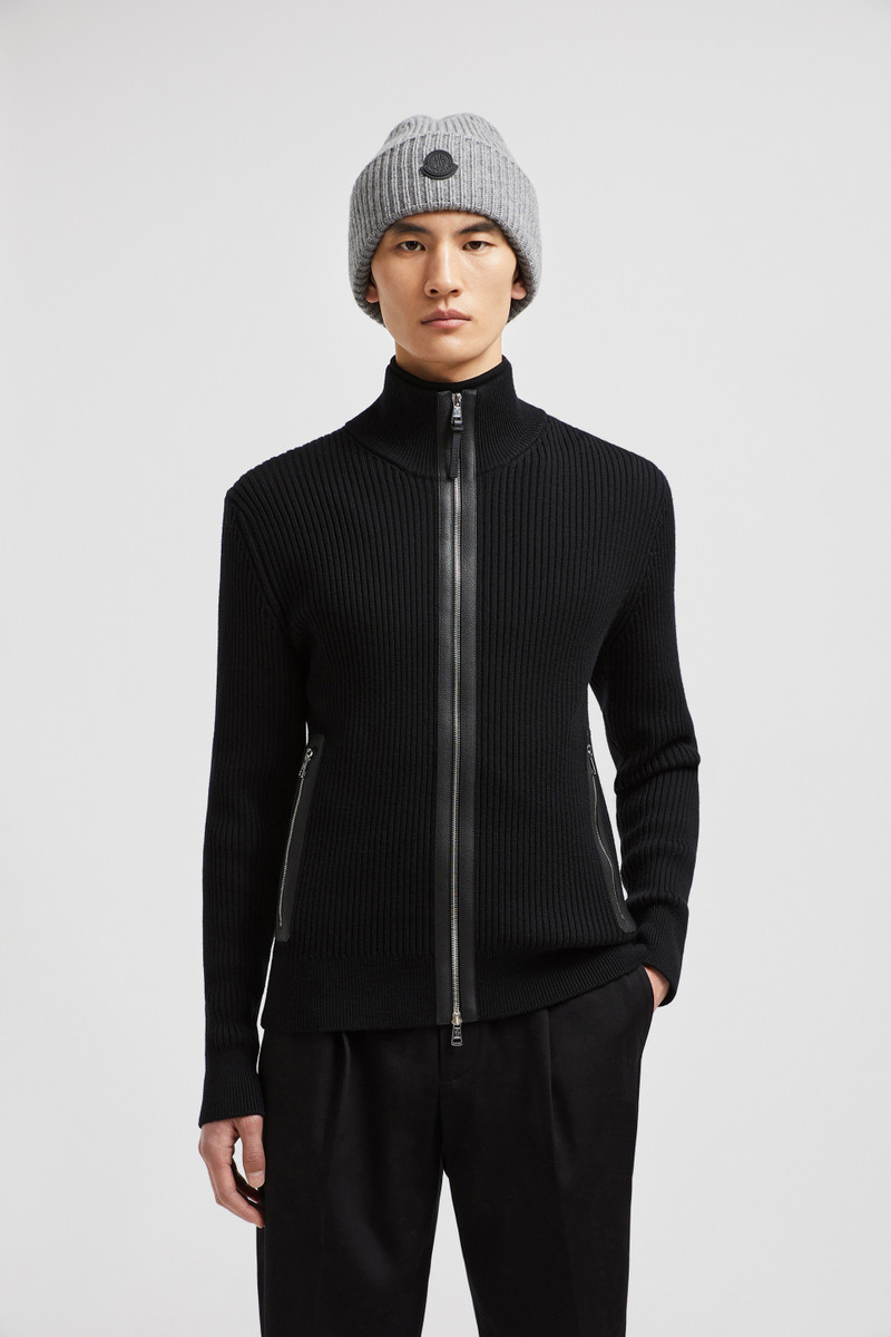 Moncler Wool Zip-Up Cardigan outlook