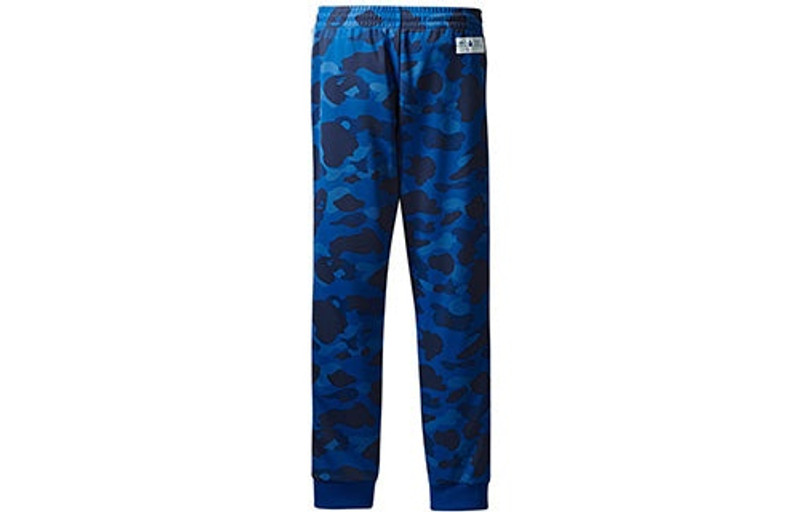 adidas adidas x A Bathing Ape adicolor Track Pants 'Blue' BAPE-FW18-007 outlook
