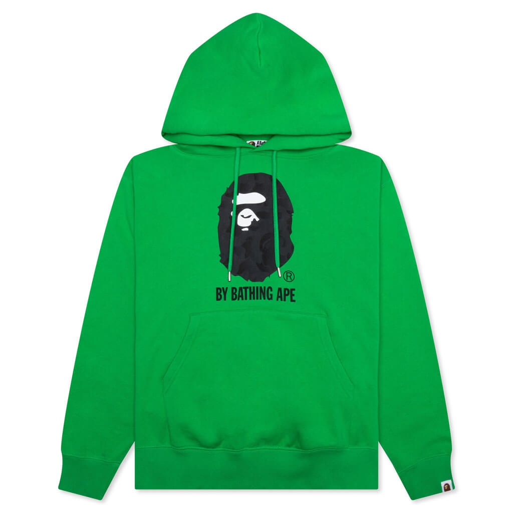 INK CAMO PULLOVER HOODIE - GREEN - 1