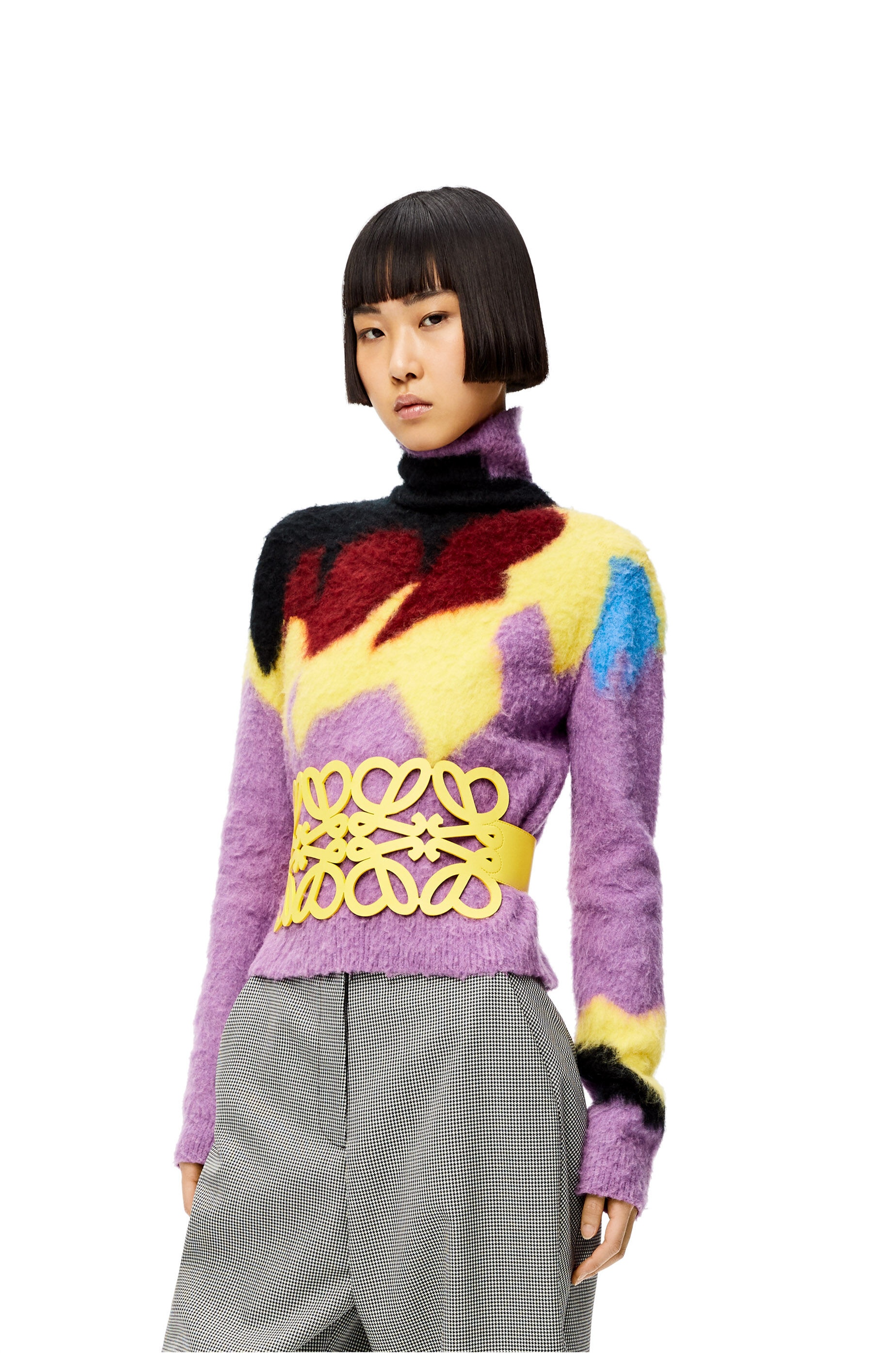 Anagram cut out belt in calfskin - 3
