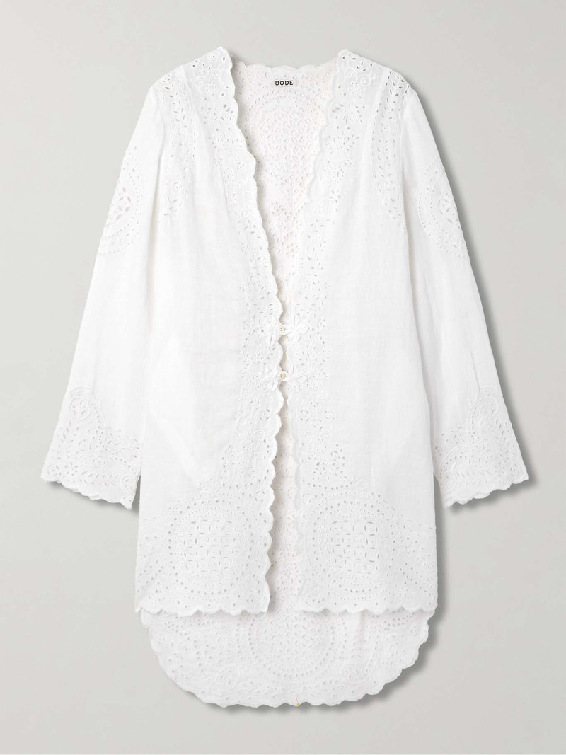 Belvoir broderie anglaise linen top White - 1