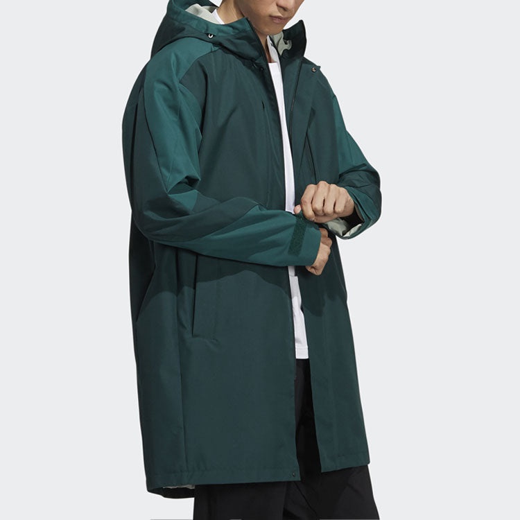 adidas Elastic hooded Zipper Logo Jacket Green H39268 - 4