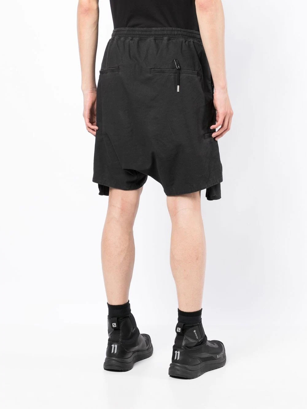 drawstring cargo shorts - 4