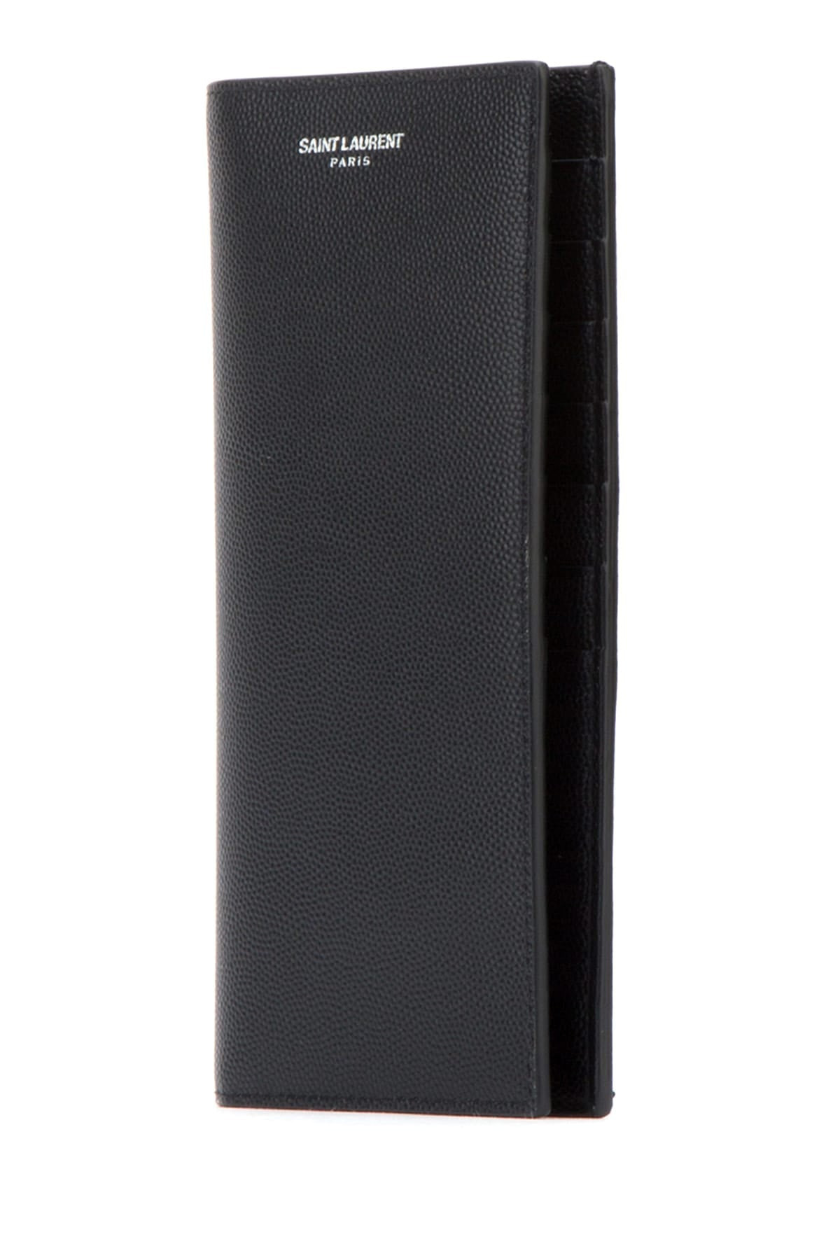 Saint Laurent Men Black Leather Wallet - 4