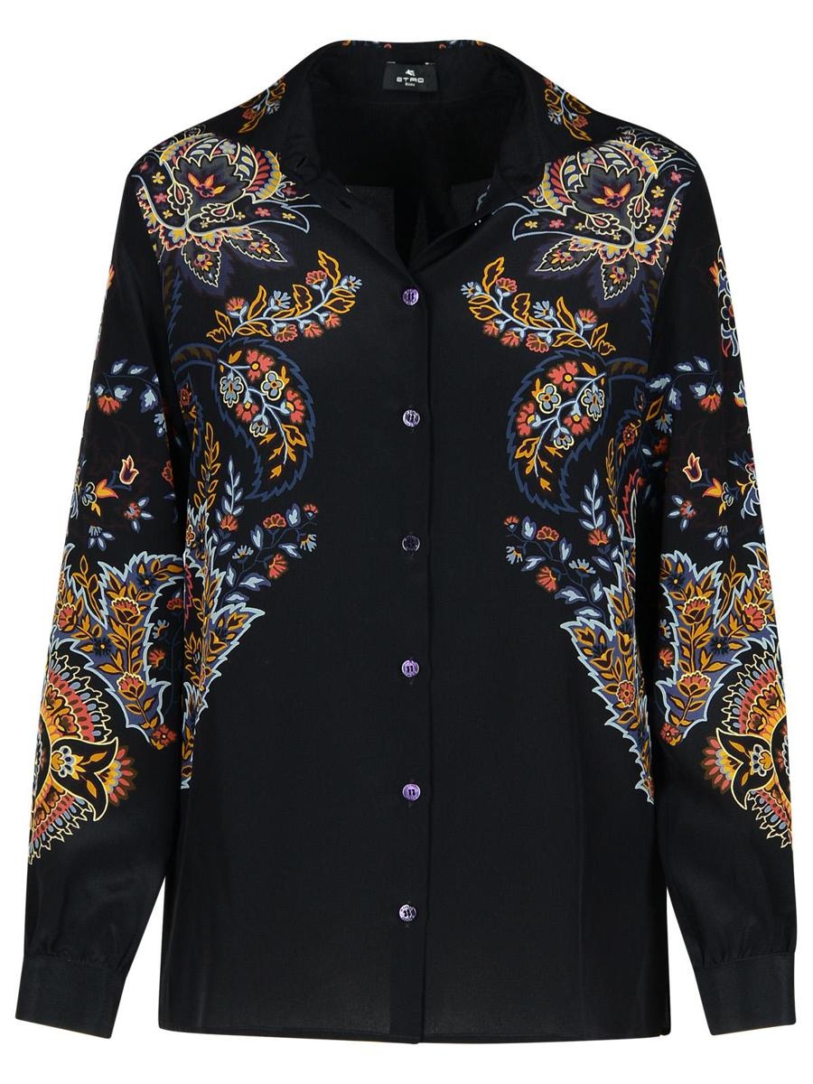 Etro Black Silk Shirt - 1