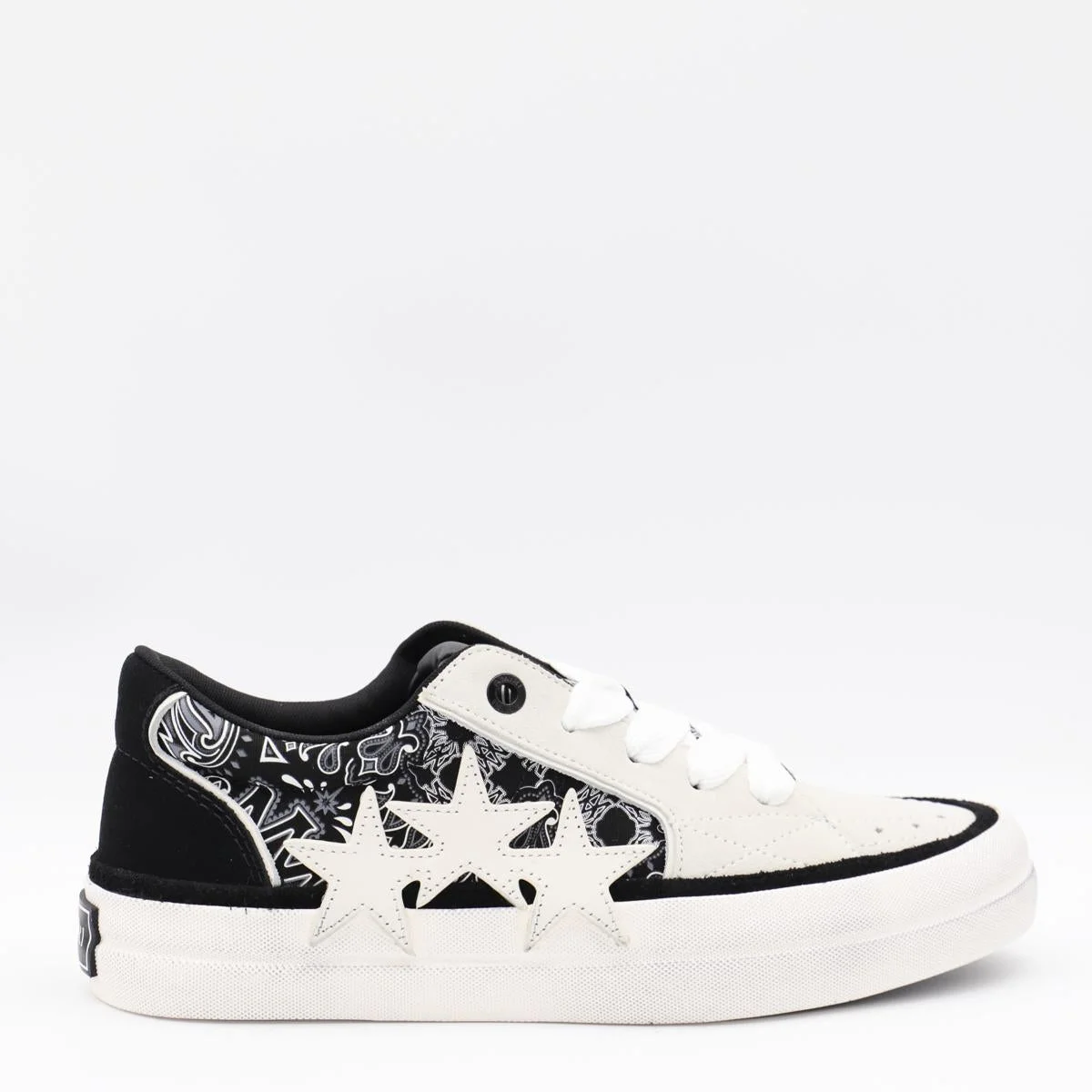 Amiri Black And White Bandana Sneakers - 1