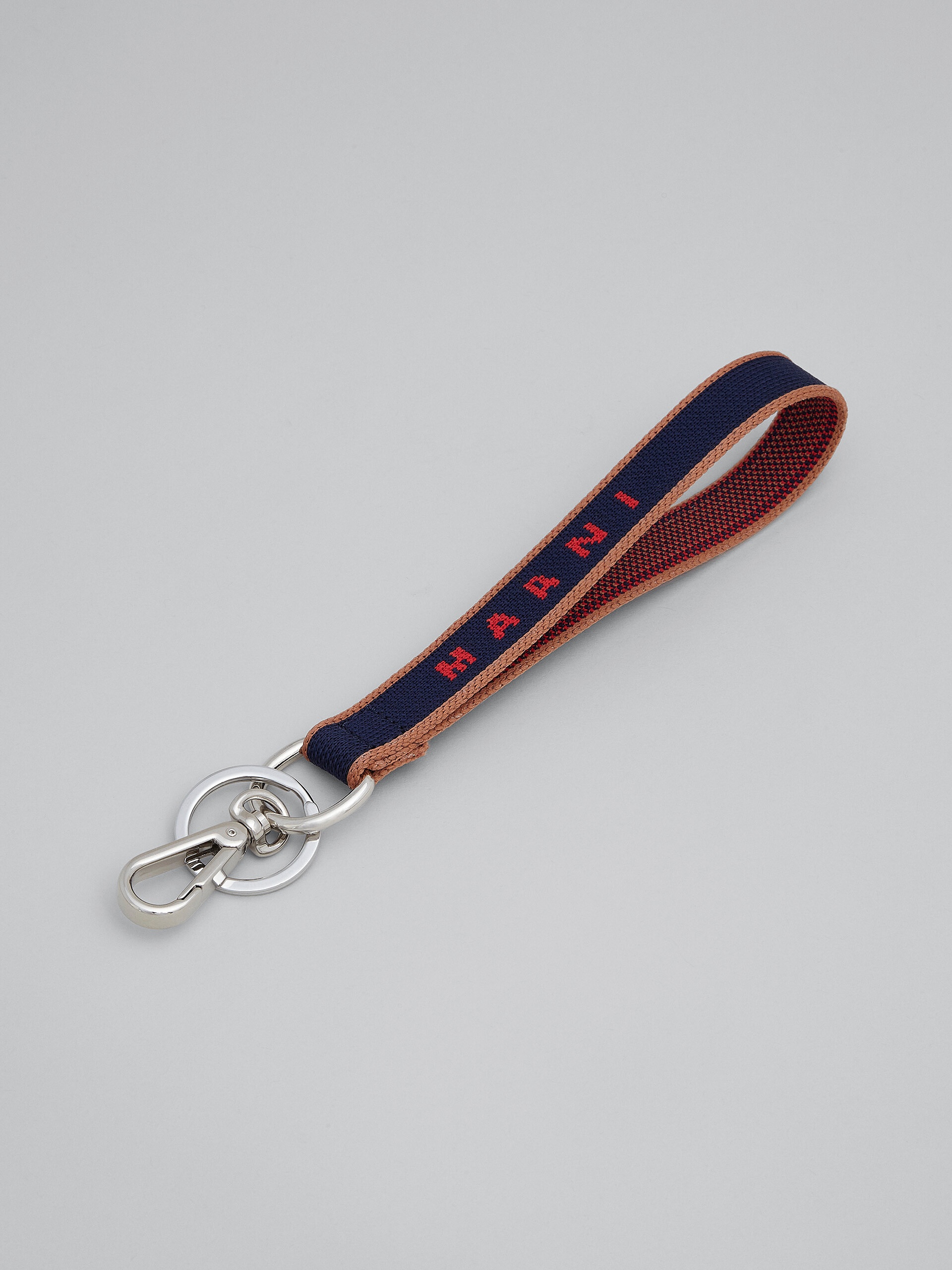BLUE JACQUARD KEYRING - 3