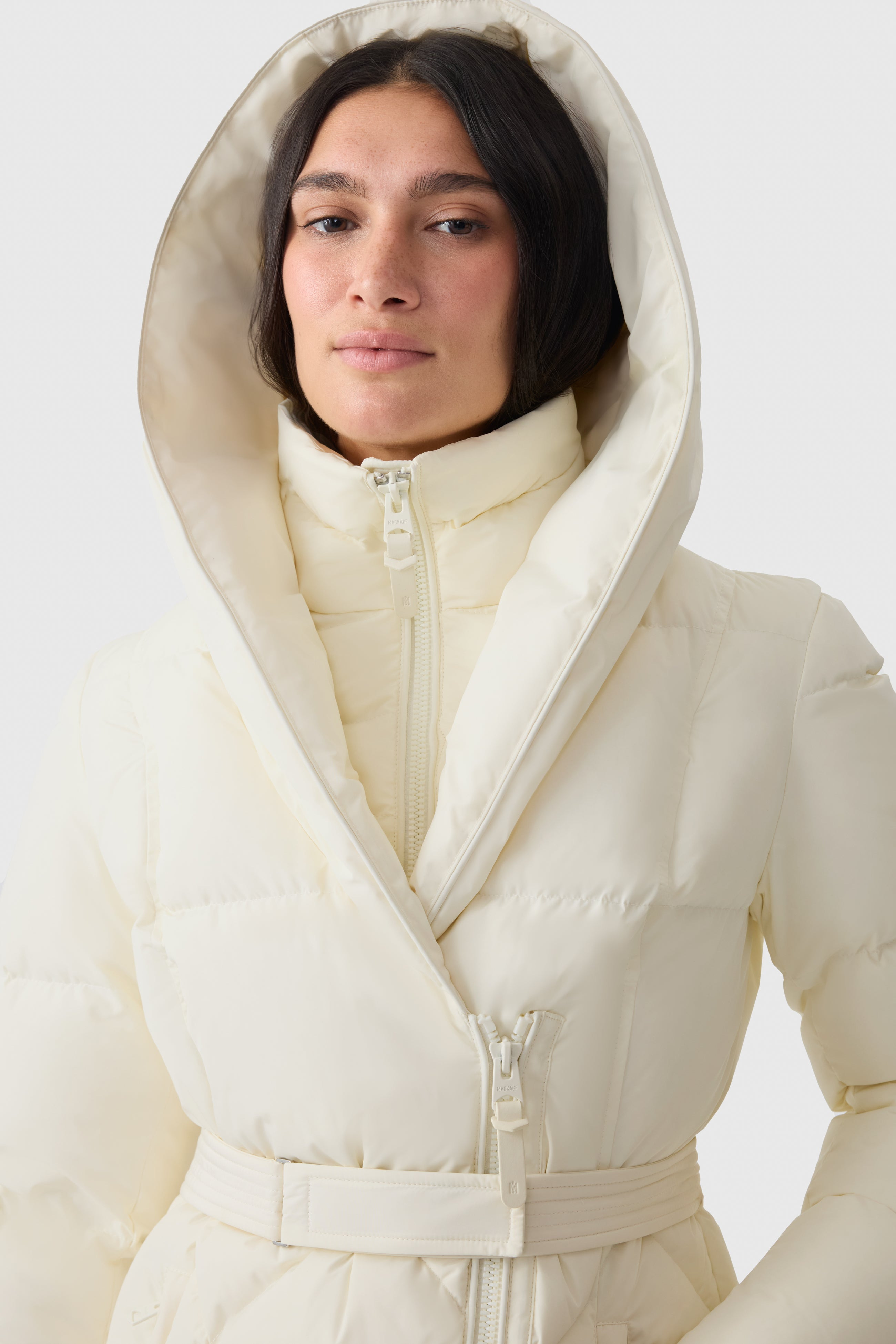 AYUMI 2-in-1 Long Down Coat with Bib - 5