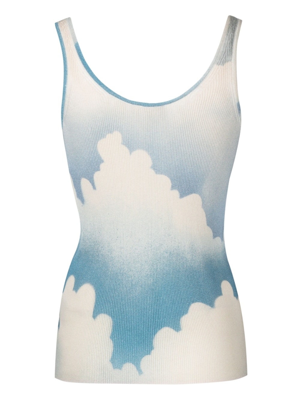 cloud-print knitted top - 2