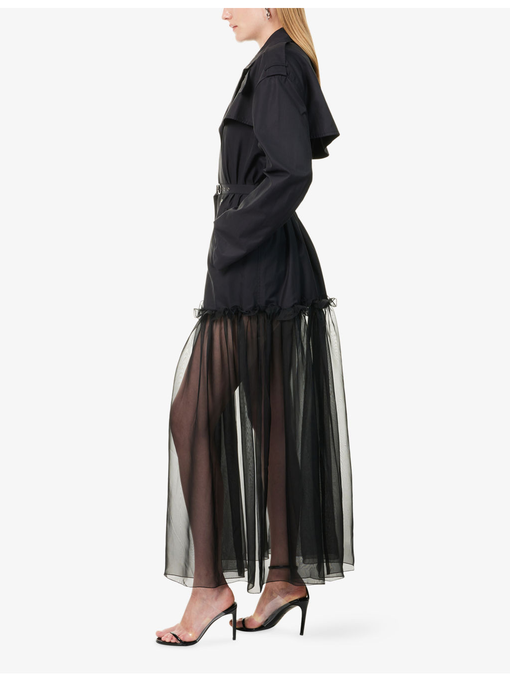 Hybrid Notch-Lapels Cotton-Blend Trench Coat - 3