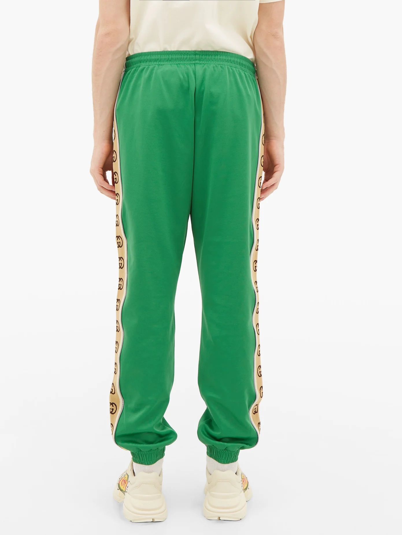 GG-jacquard side-stripe technical trackpants - 5