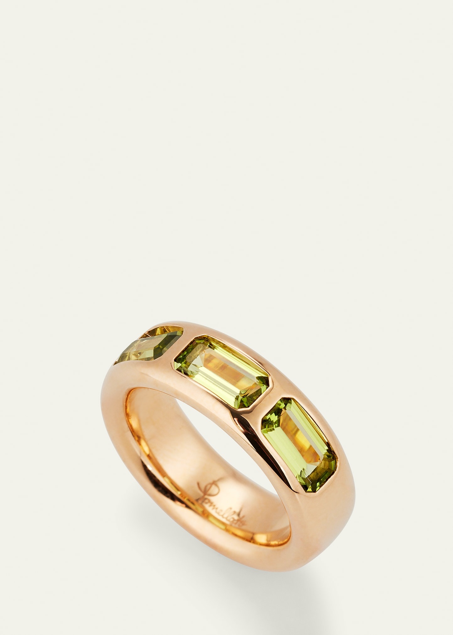 18K Rose Gold Iconica Ring with Peridot - 4