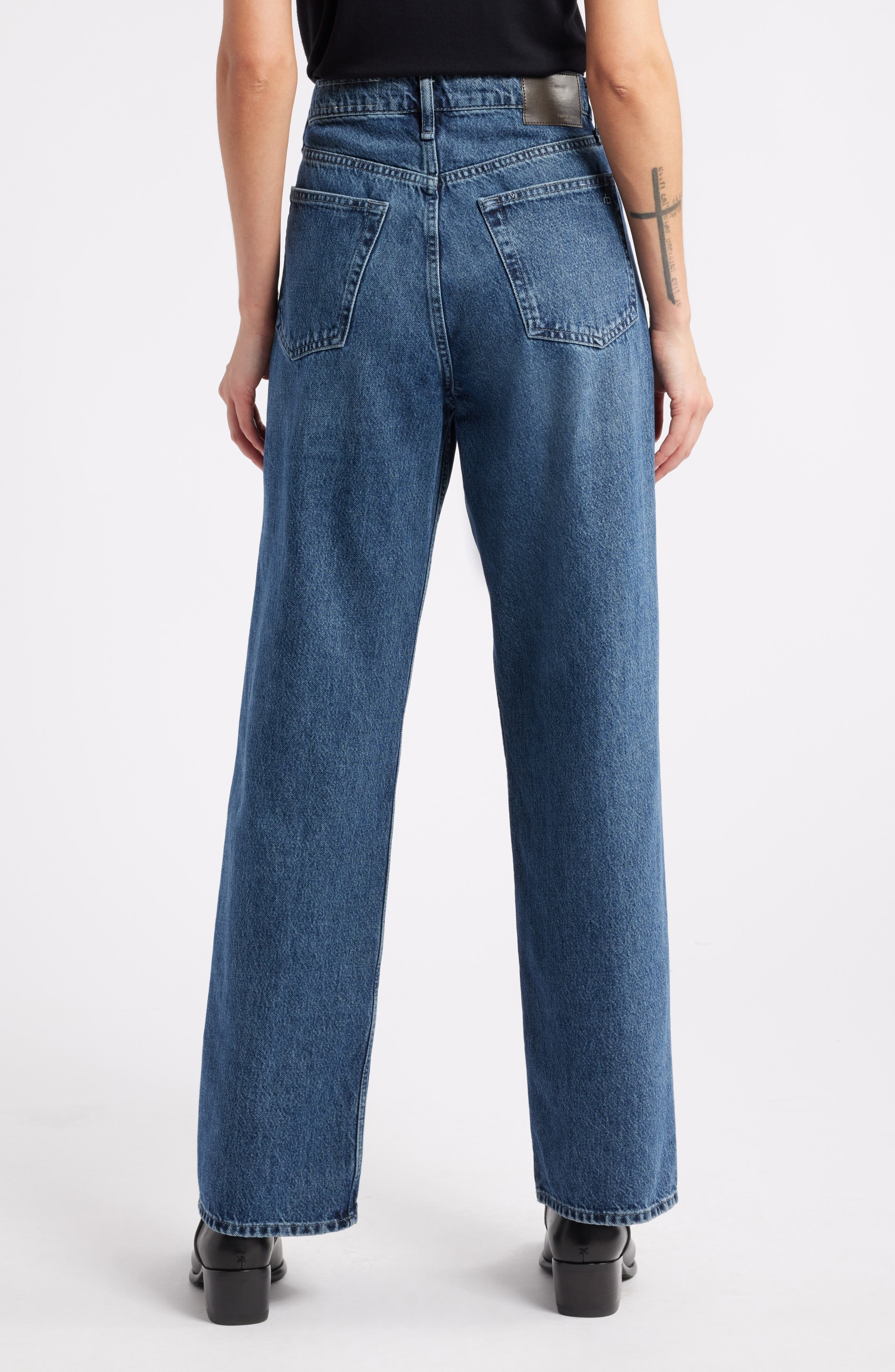 rag & bone Shea High Rise Relaxed Straight Leg Jeans in Adeline at Nordstrom - 2