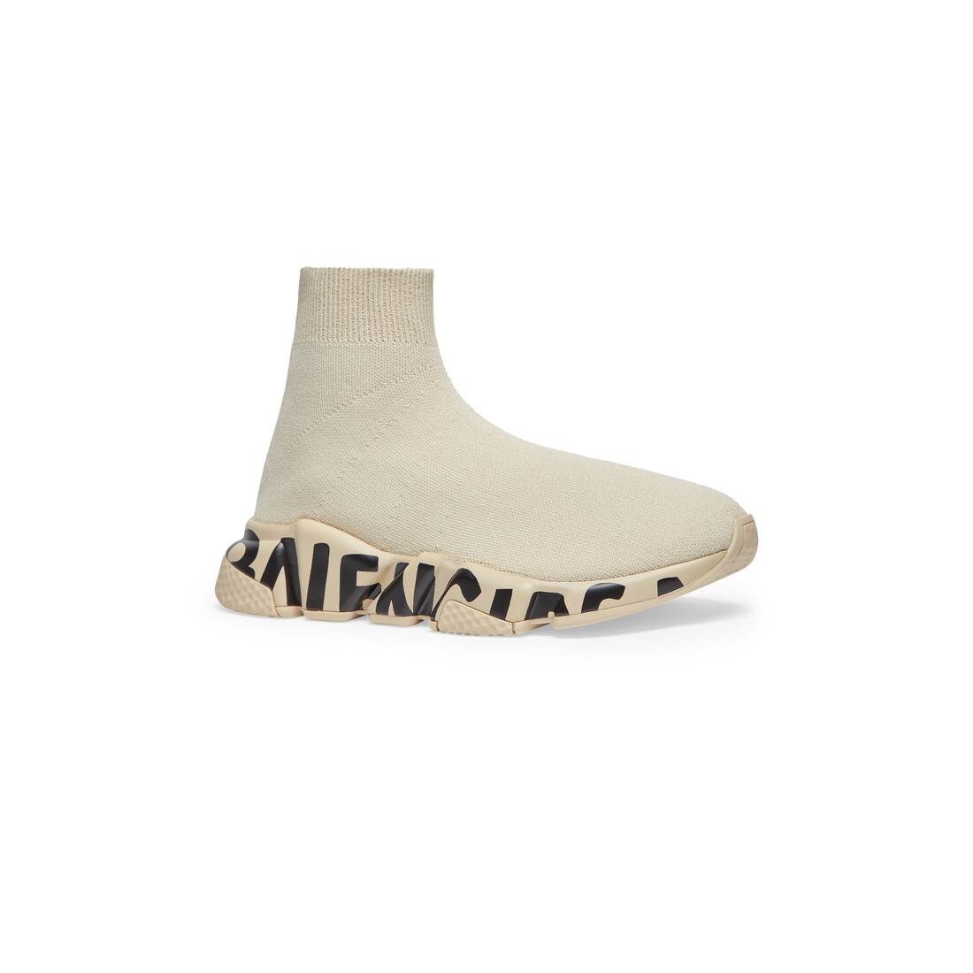 BALENCIAGA speed recycled knit graffiti sneaker REVERSIBLE