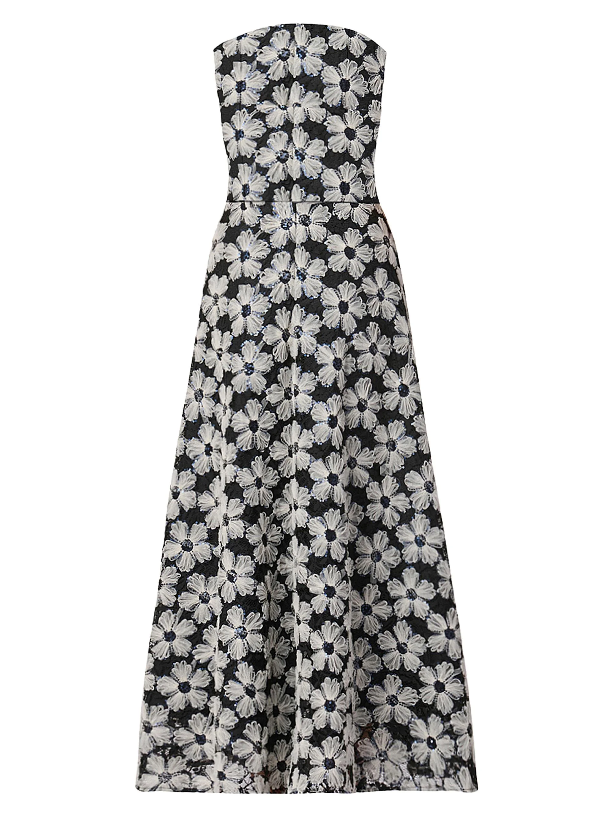 Women's Miller Floral A-Line Dress - Jet Ivory - 1