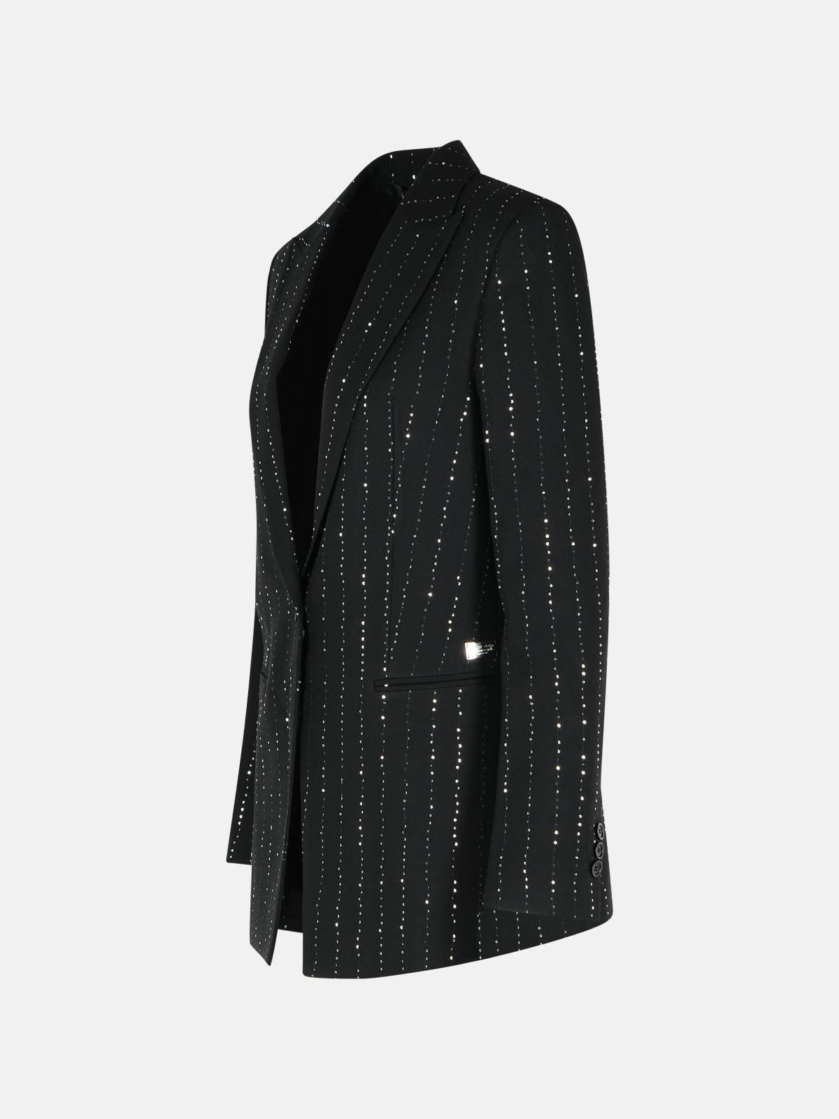 'BOYFRIEND FIT' BLAZER WITH BLACK WOOL BLEND PAIETTES - 2