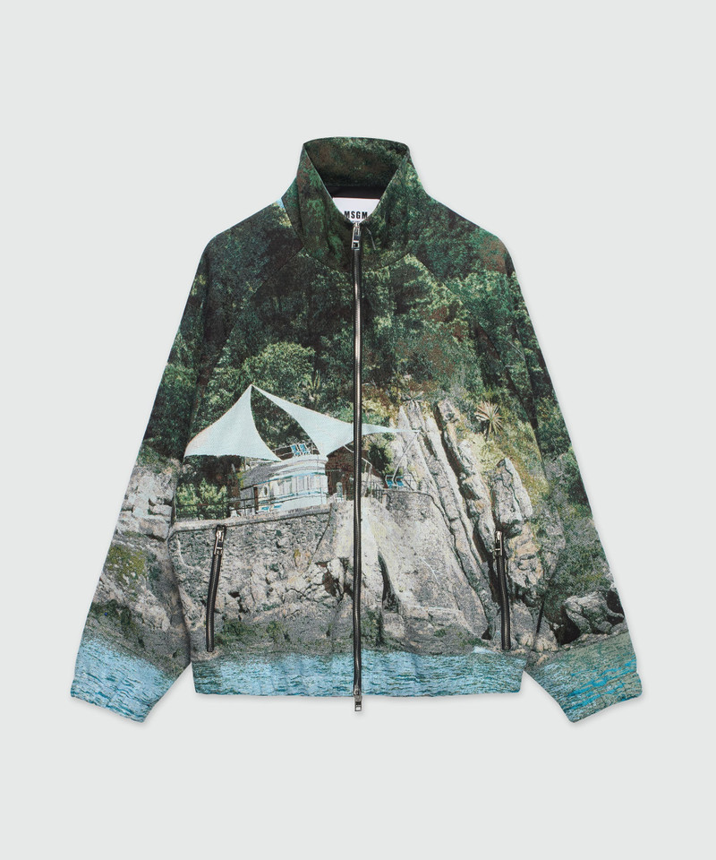Jacquard jacket with "La Vedetta" MSGM graphics 1