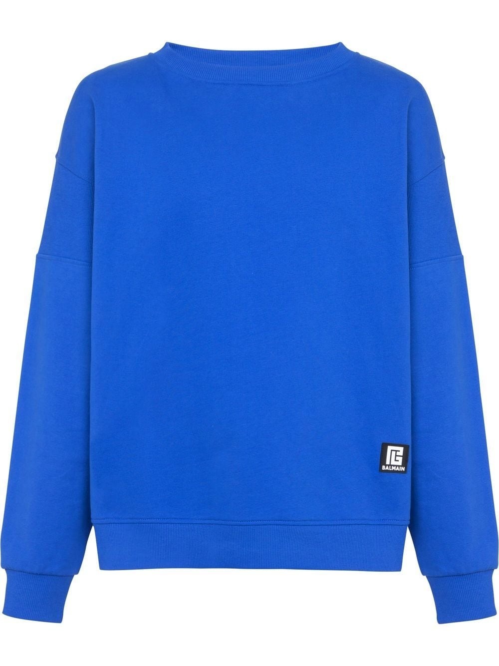 logo-patch cotton sweatshirt - 1