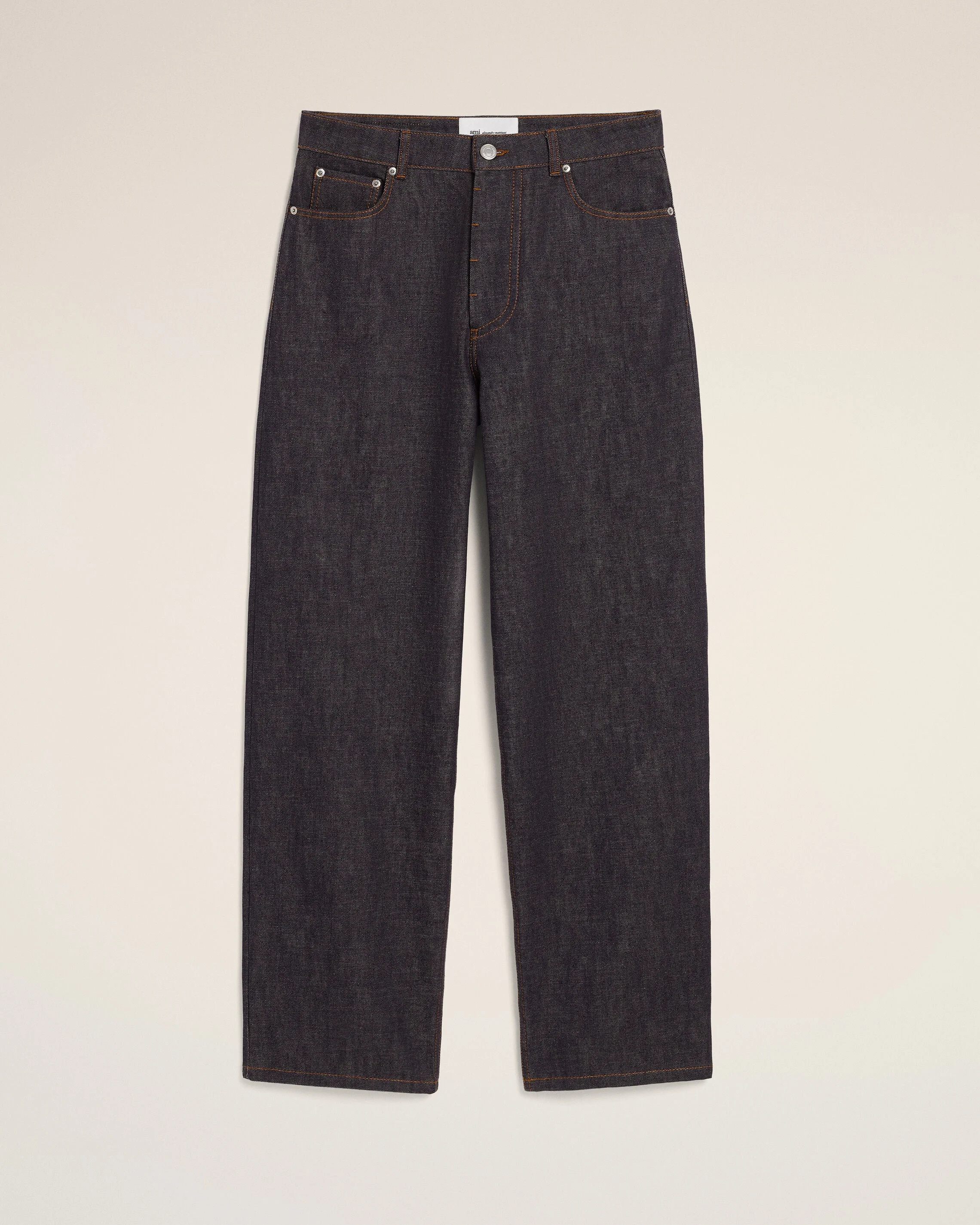 BLUE BAGGY-FIT COTTON JEANS - 1