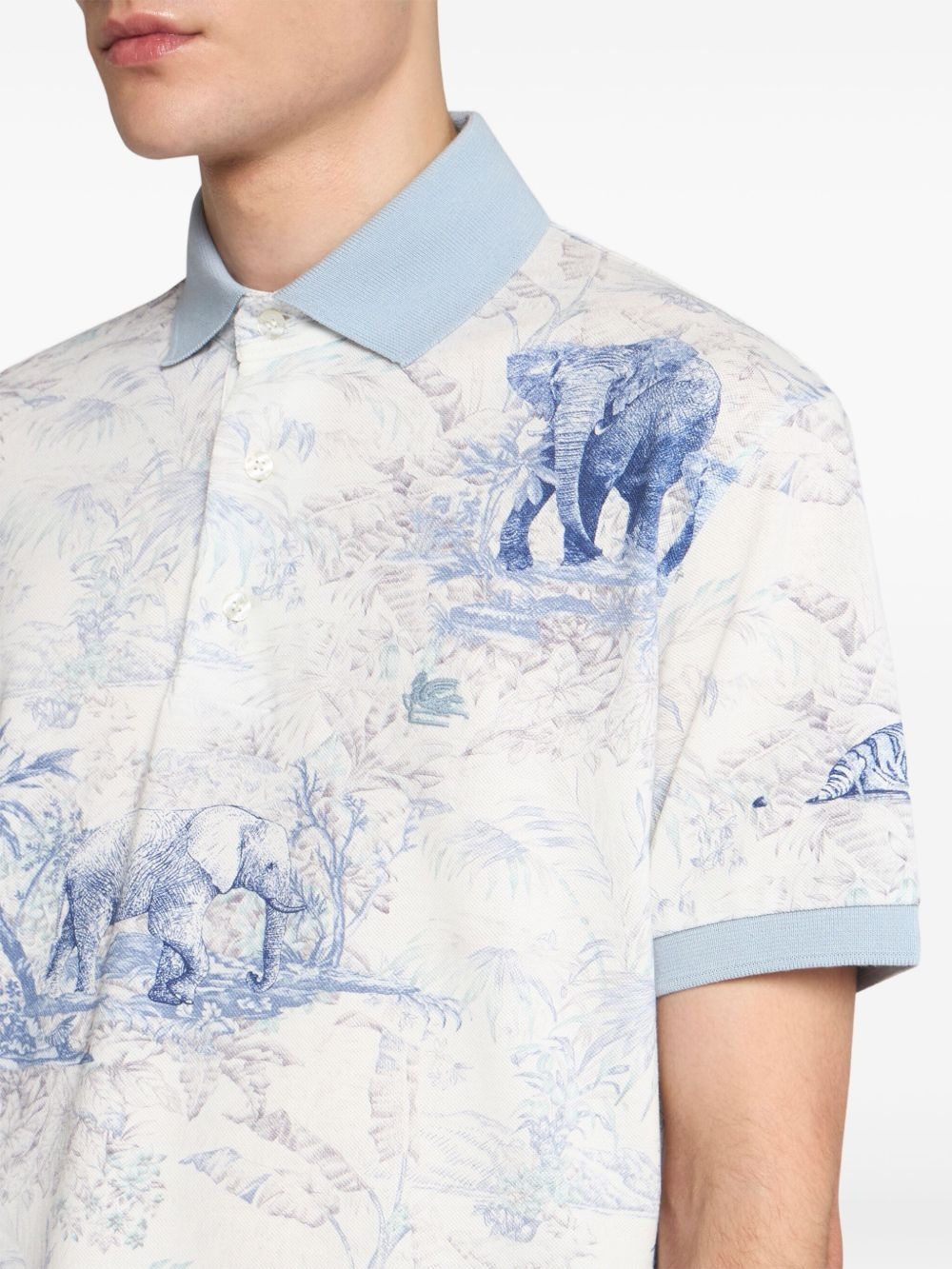 Safari-print polo shirt - 4