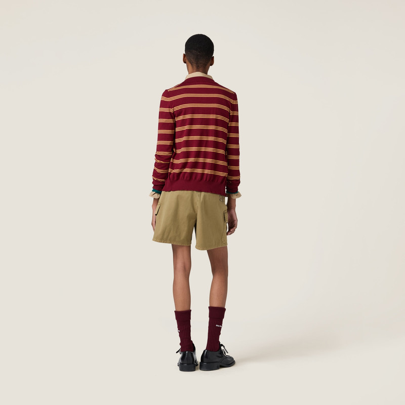 Striped cashmere and silk cardigan 3