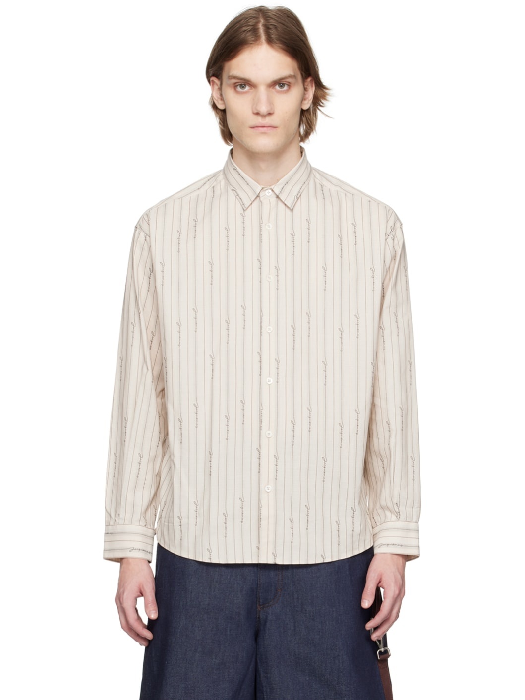 Beige Le Raphia 'La Chemise Simon' Shirt - 1