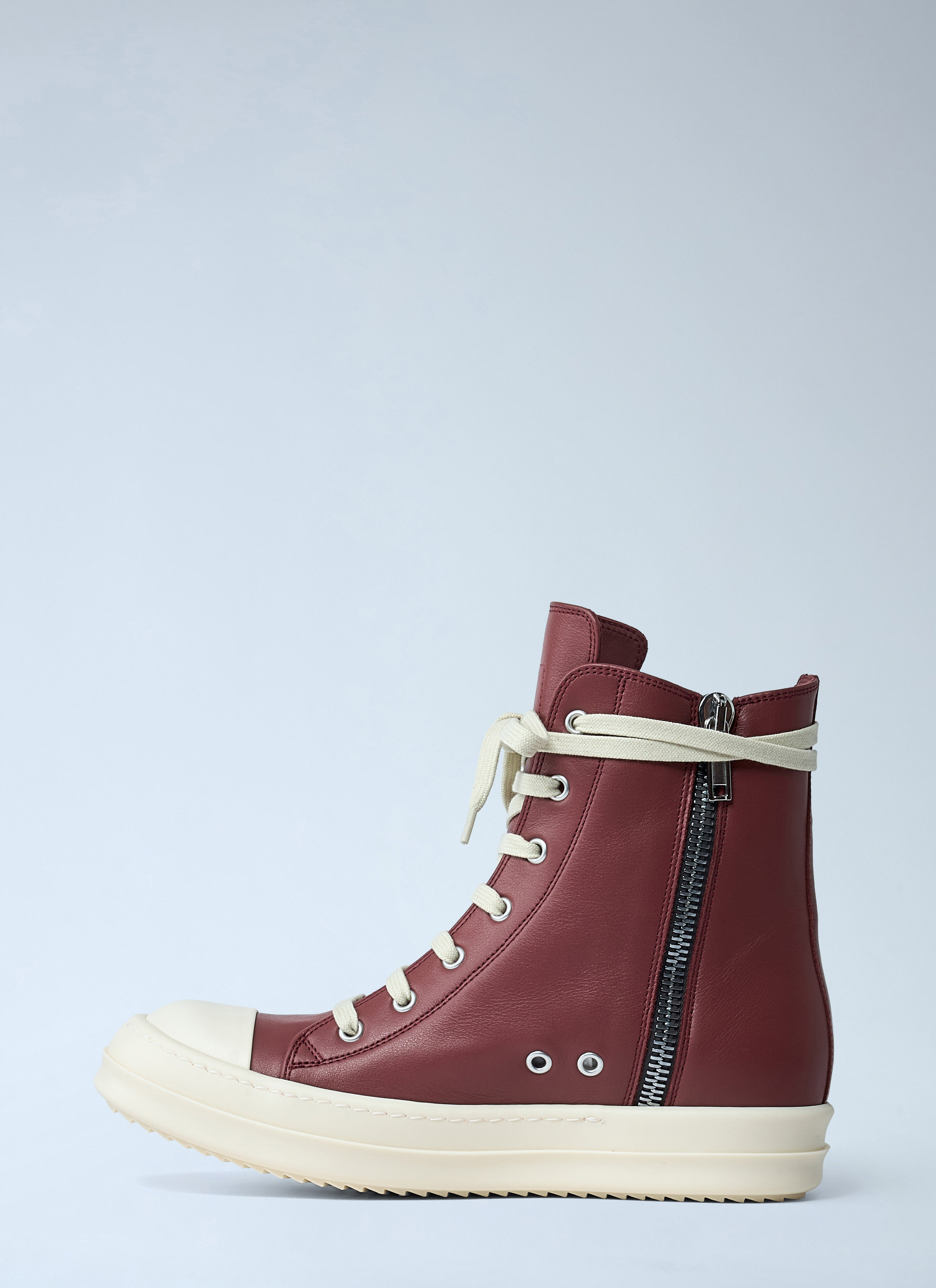 Rick Owens Women Leather High-Top Sneakers - 4