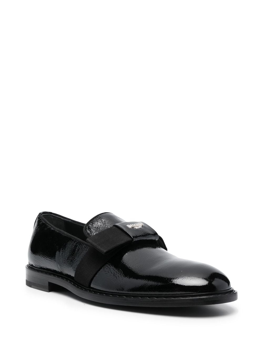 logo plaque bow-detail loafers - 2