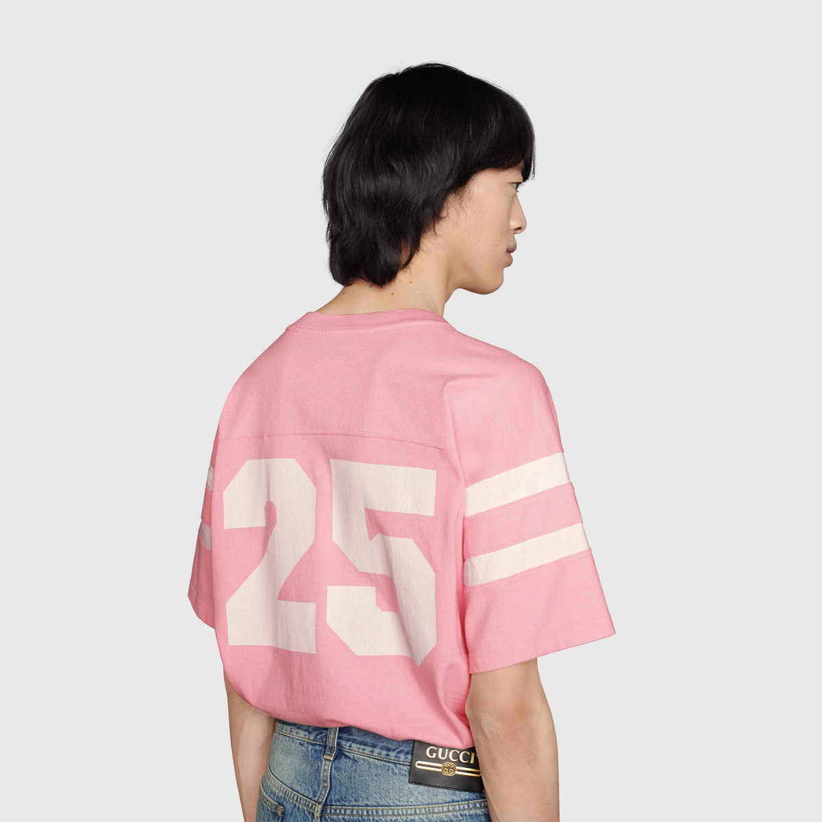 T-shirt with '25 Gucci Eschatology in Pink 1921' print - 6