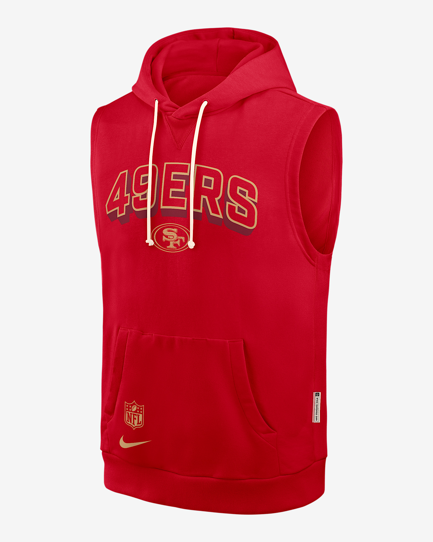 San Francisco 49ers Sideline Men's Nike Dri-FIT NFL Sleeveless Pullover Hoodie - 1