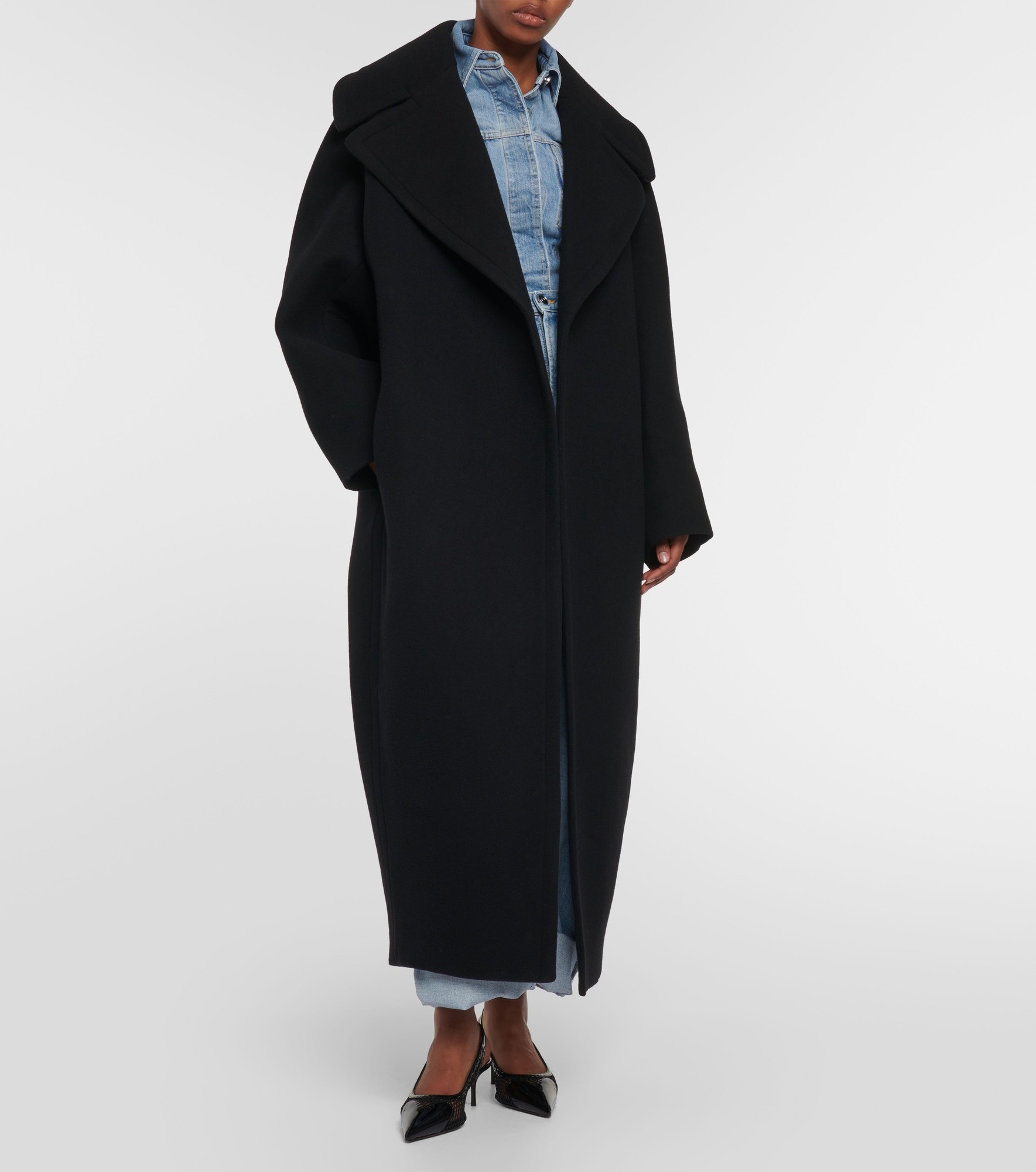 Cocoon wrap wool coat - 6