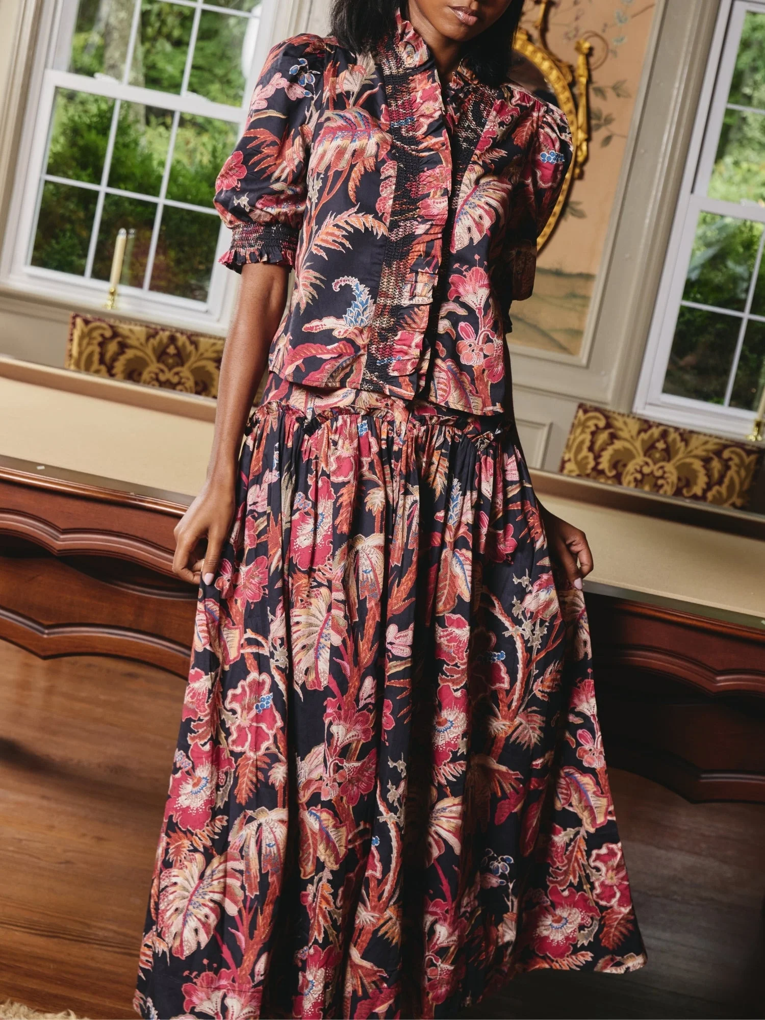 Print Tracking Label Love the Label Crystal Skirt - L2609-8077-MAGIC-FOREST-PRINT | REVERSIBLE