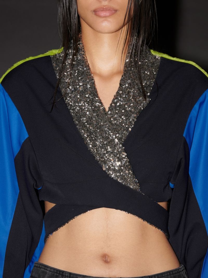 CROPPED SEQUIN JACKET - 6