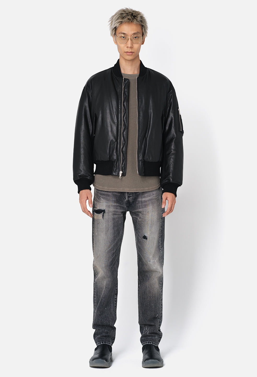 LEATHER ANDES BOMBER - 4