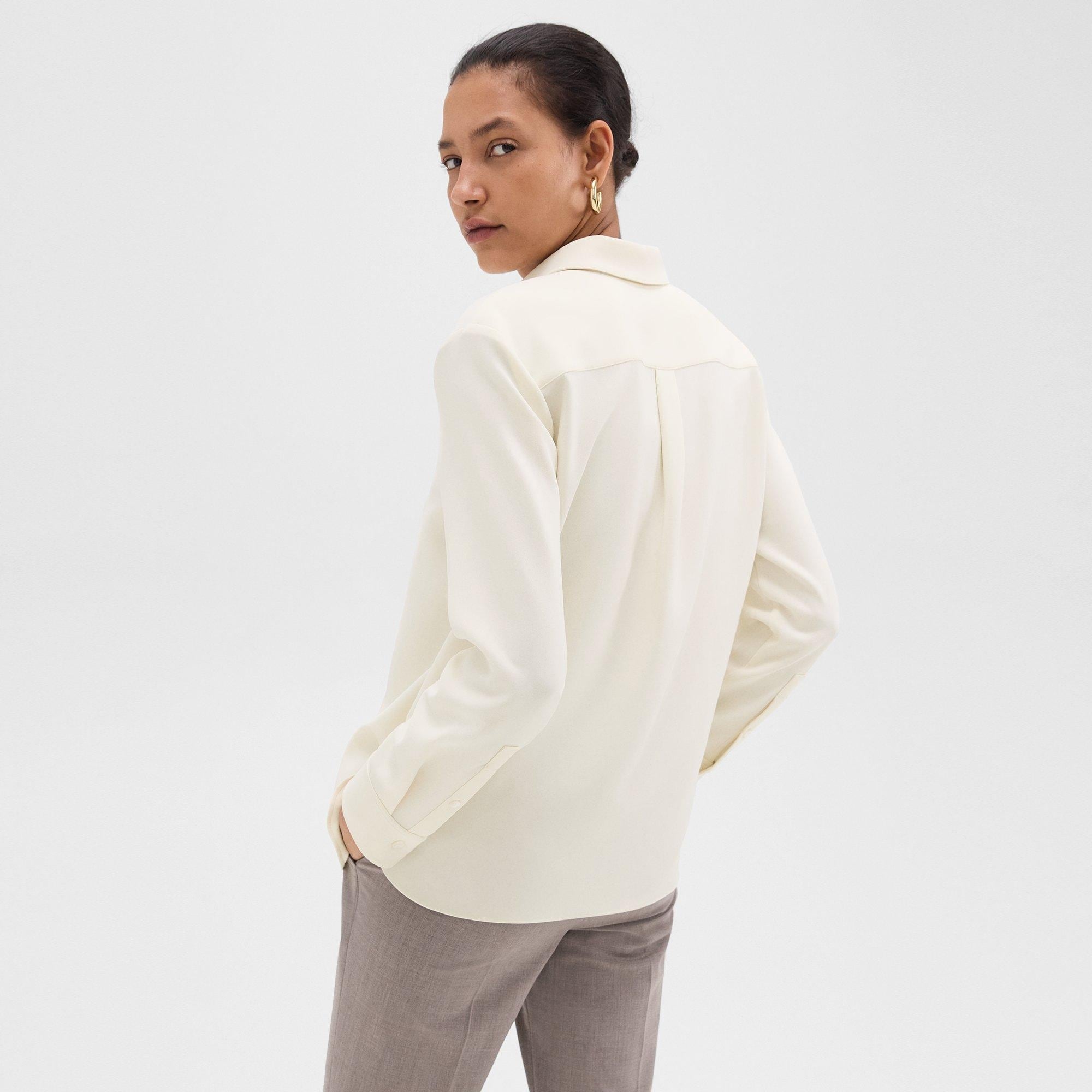 Straight Shirt in Admiral Crepe - 4
