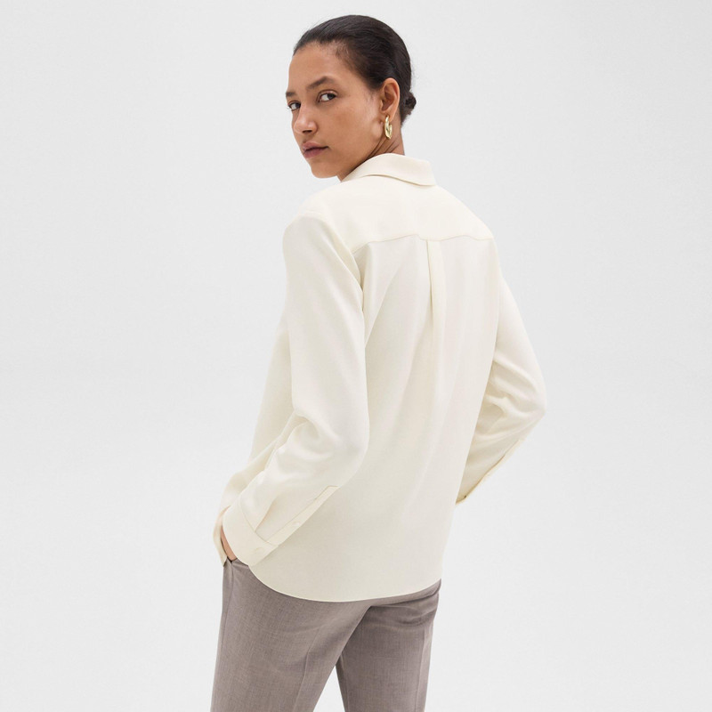 Straight Shirt in Admiral Crepe 4