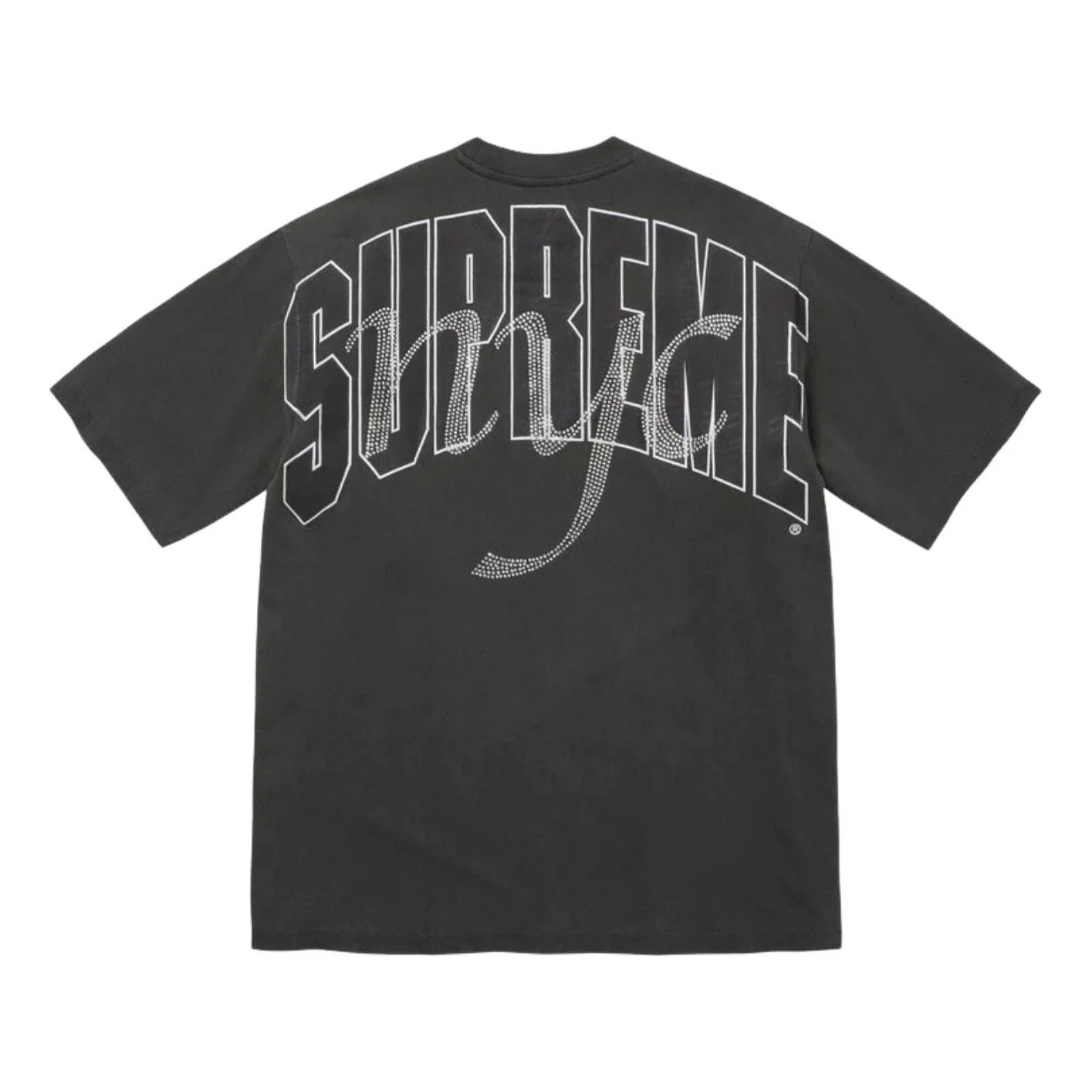 Supreme SS26 Rhinestone Script S/S T-Shirt 'Black' SUP-SS26-324-BLK - 1