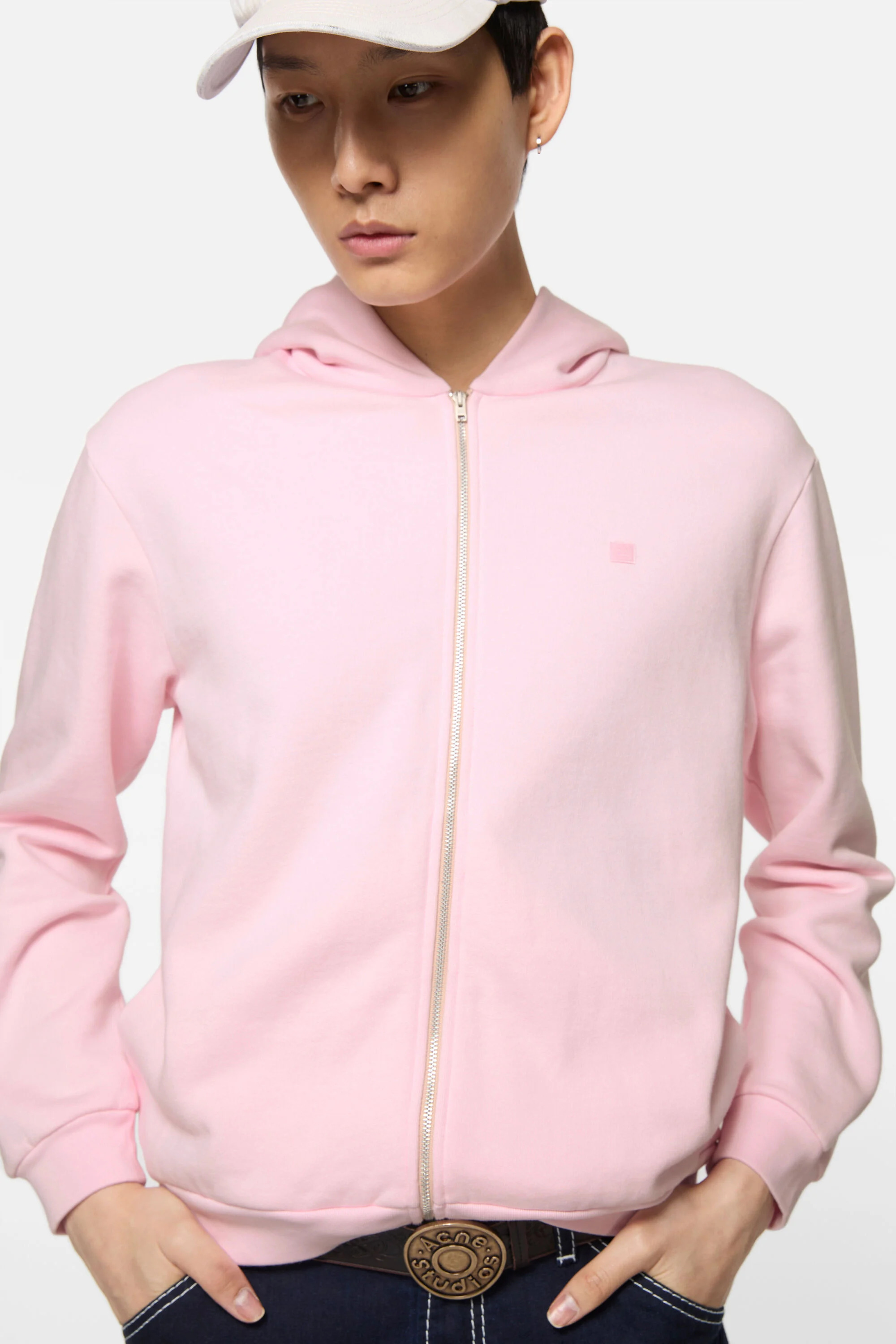 Hooded zipper sweater - Blossom pink - 4