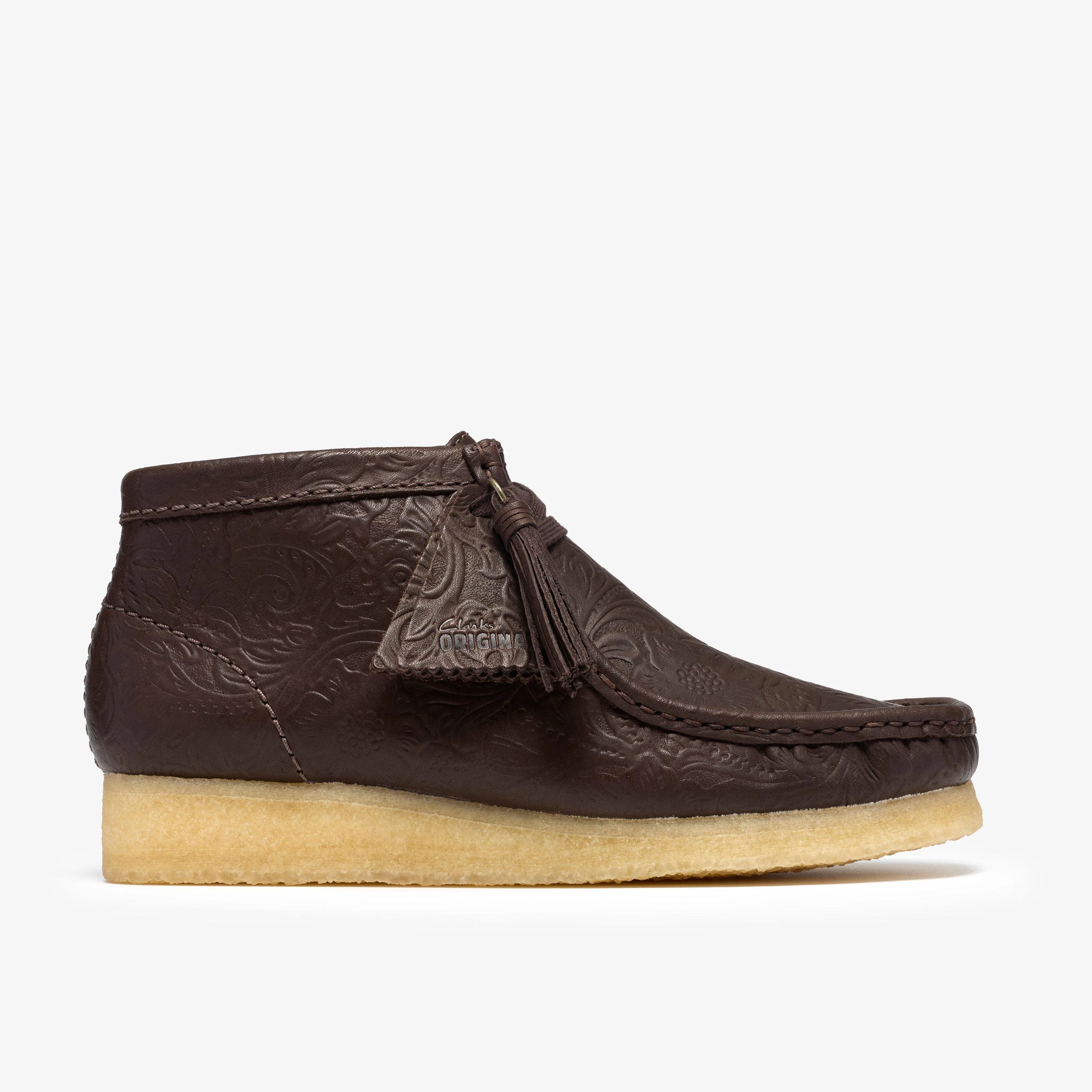 Wallabee Boot Brown Leather Embossed - 1