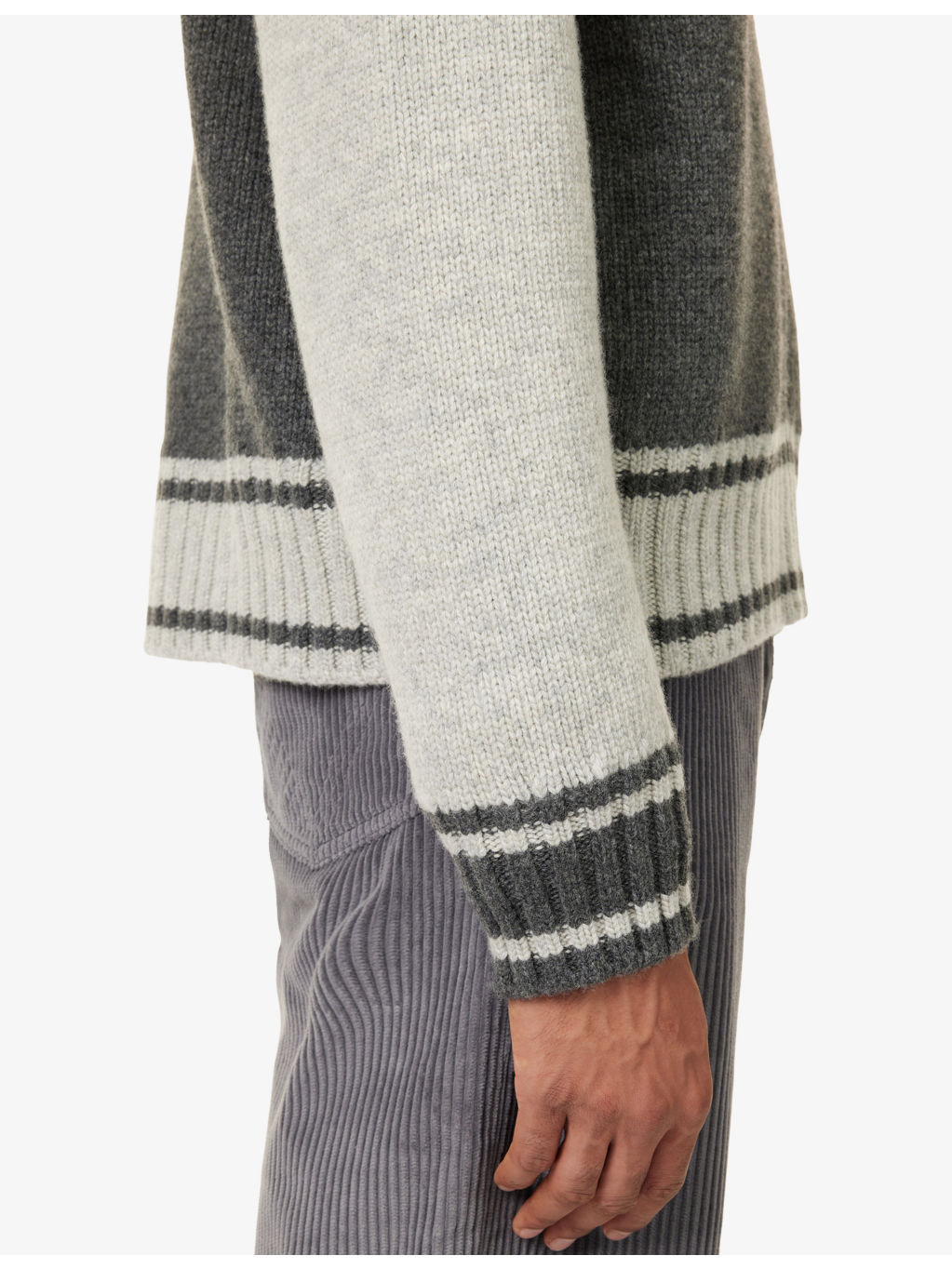 Colour-Block Knitted Jacket - 6