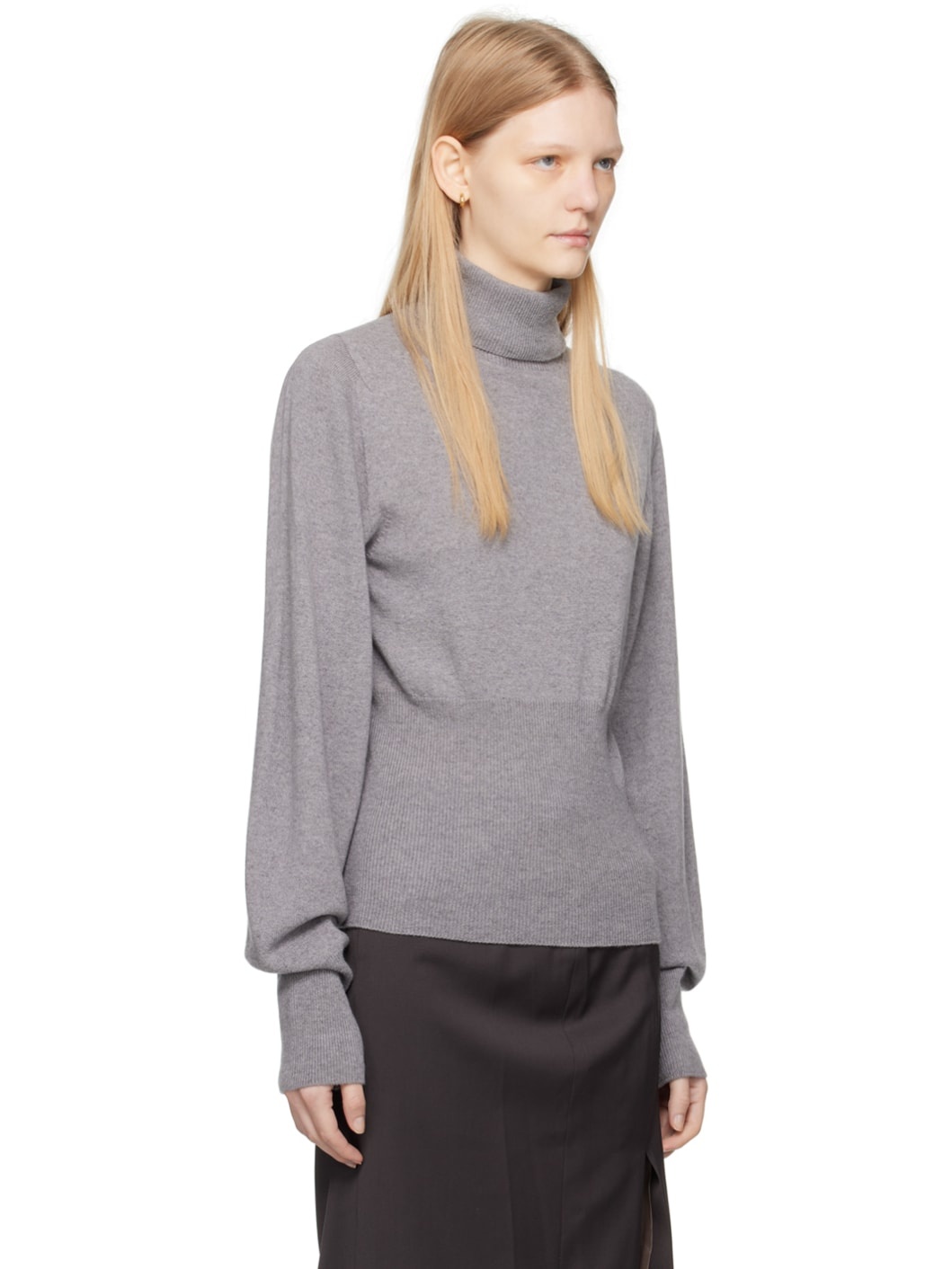 Gray Extended Sleeve Sweater