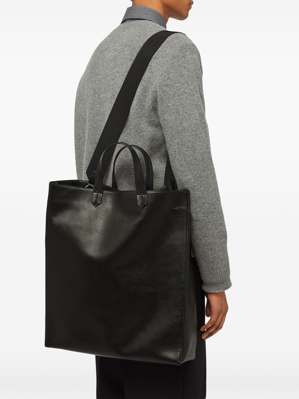 large leather tote bag - 3