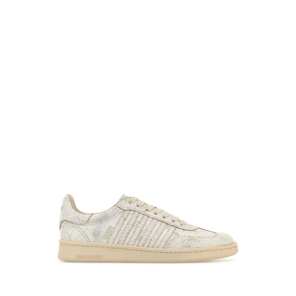 DSQUARED2 WHITE LEATHER BOXER SNEAKERS | miinto | REVERSIBLE