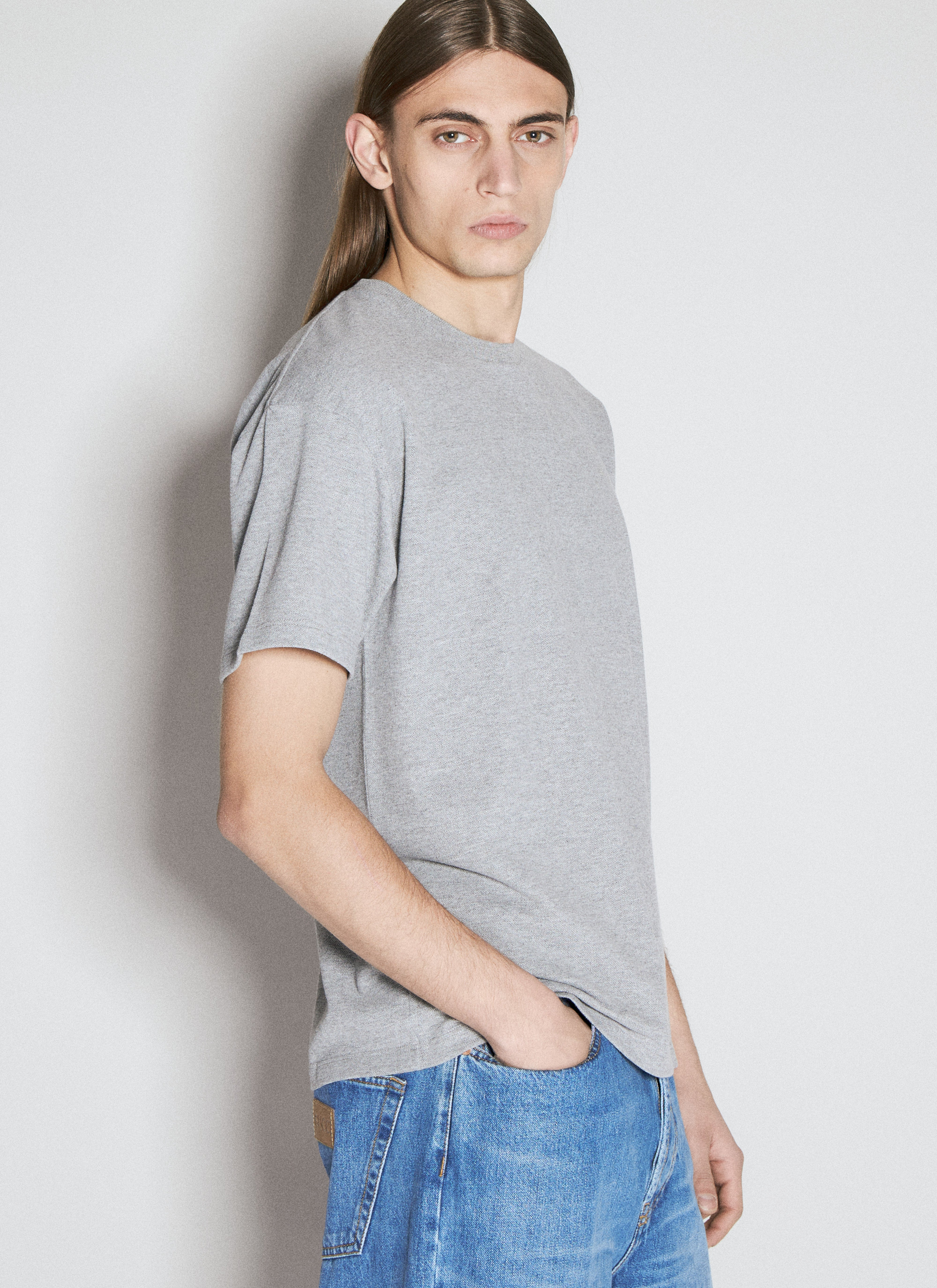 Saint Laurent Men Cassandre Piqué T-Shirt - 5
