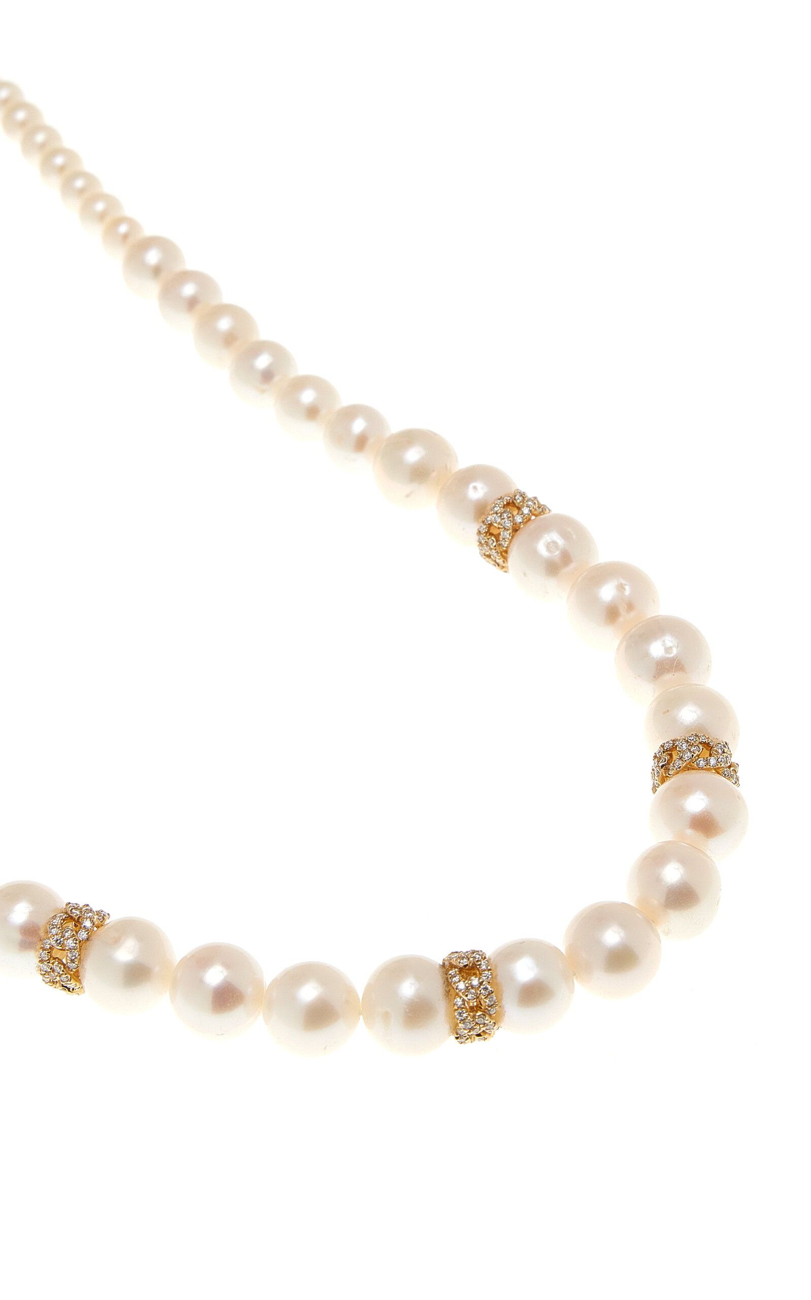 14k Yellow Diamond Necklace gold - 3