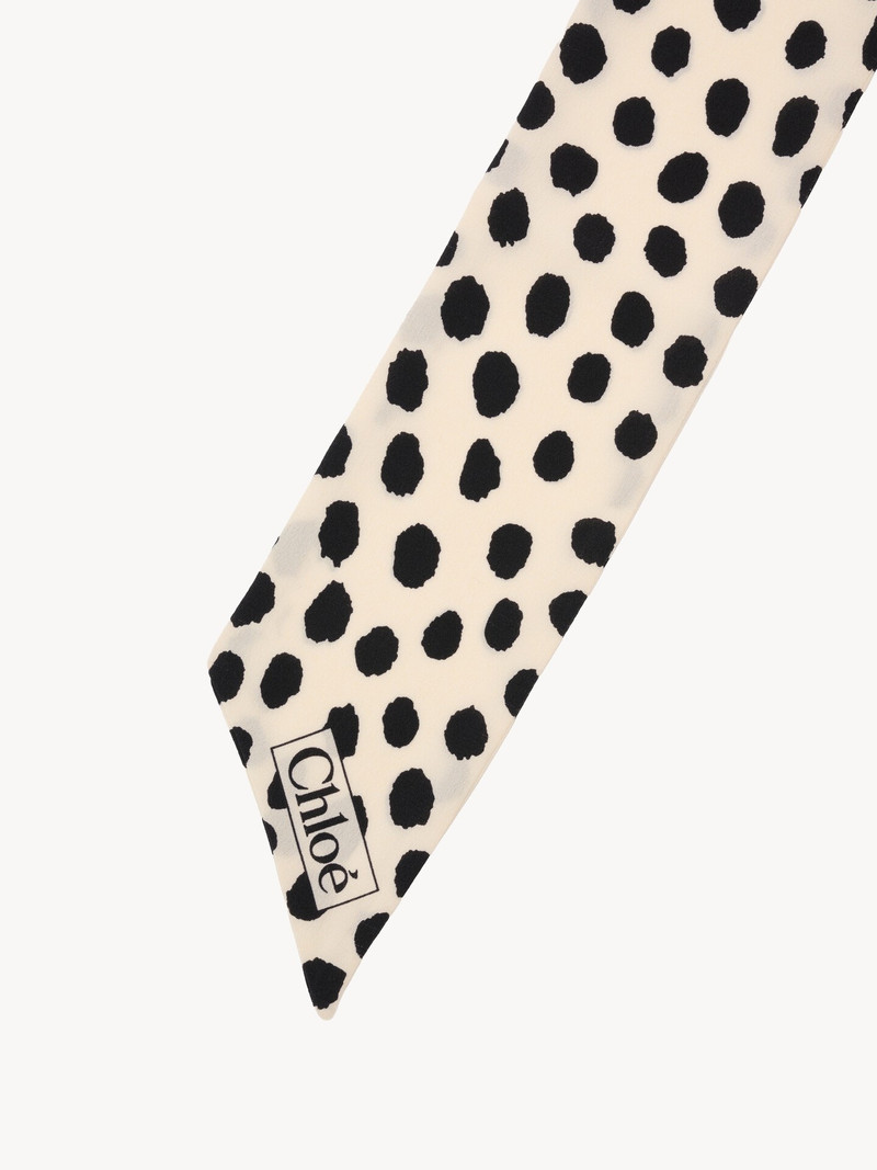 THE CHLOÉ SPOTTED BANDEAU SCARF IN SILK 3